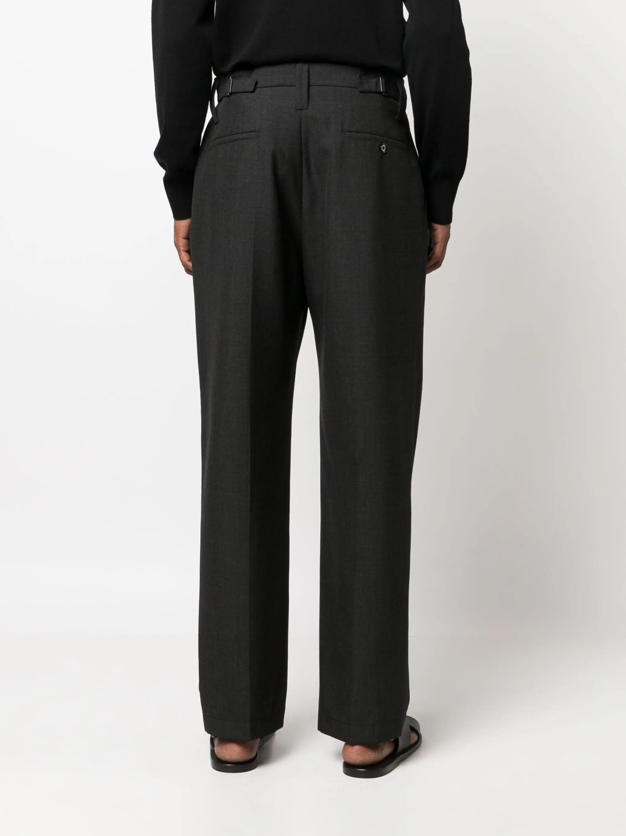 pleated cotton trousers