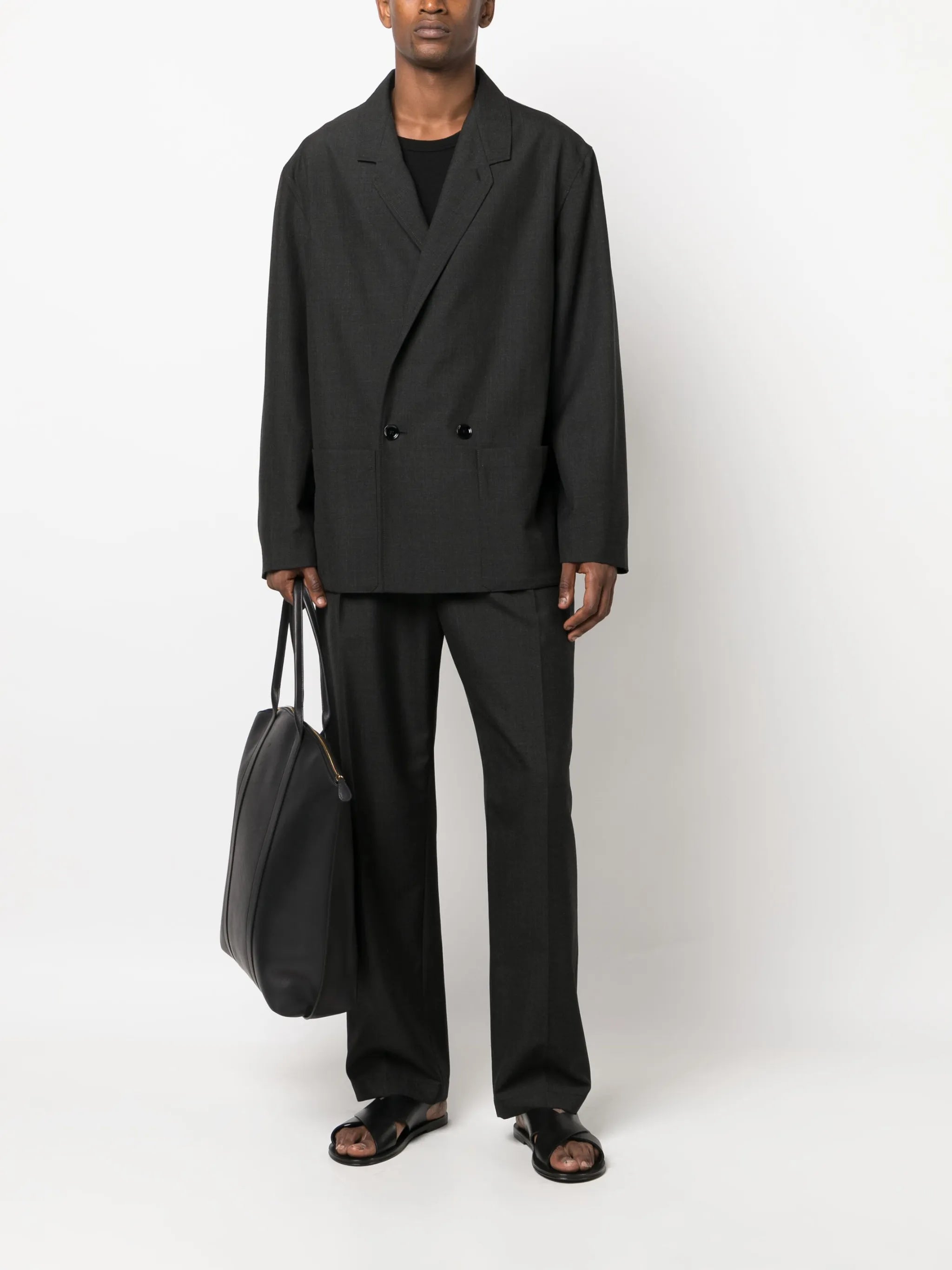 pleated cotton trousers