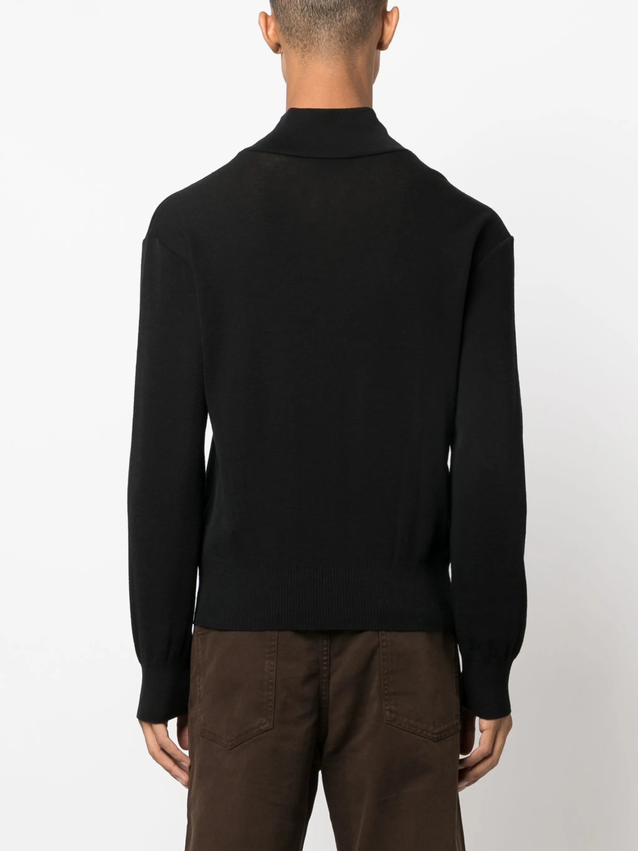 mock-neck wool jumper