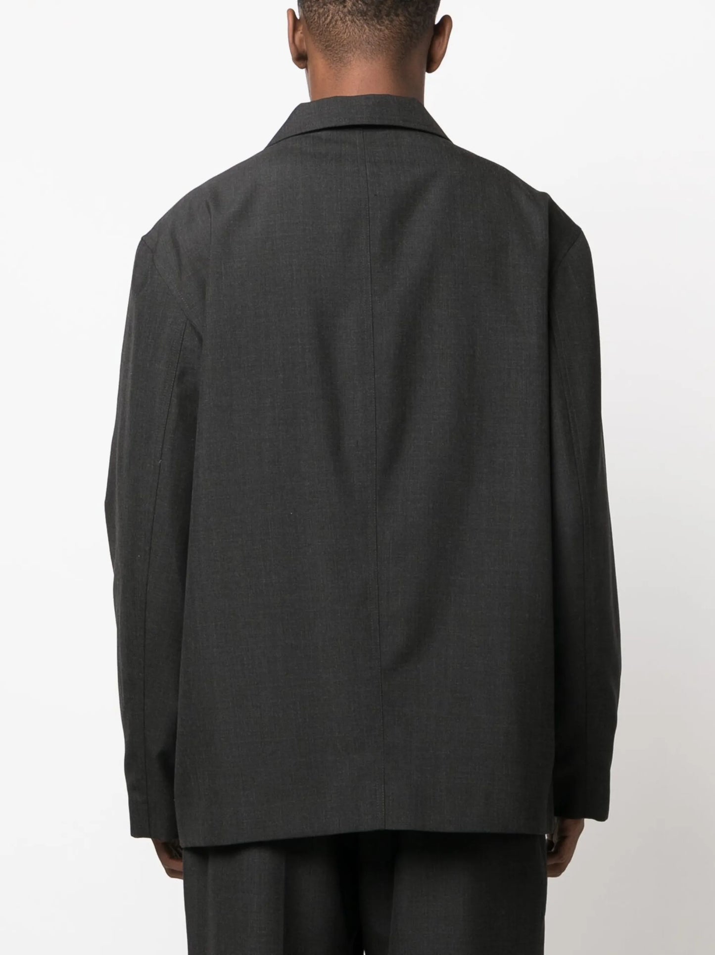 double-breasted cotton-blend blazer