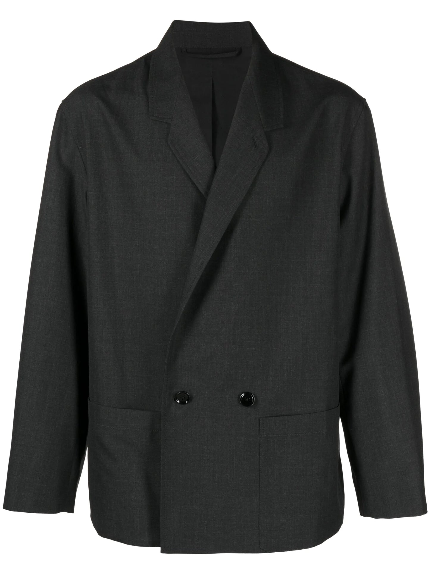 double-breasted cotton-blend blazer