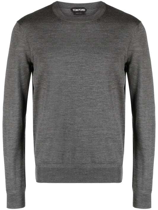 crew-neck wool jumper