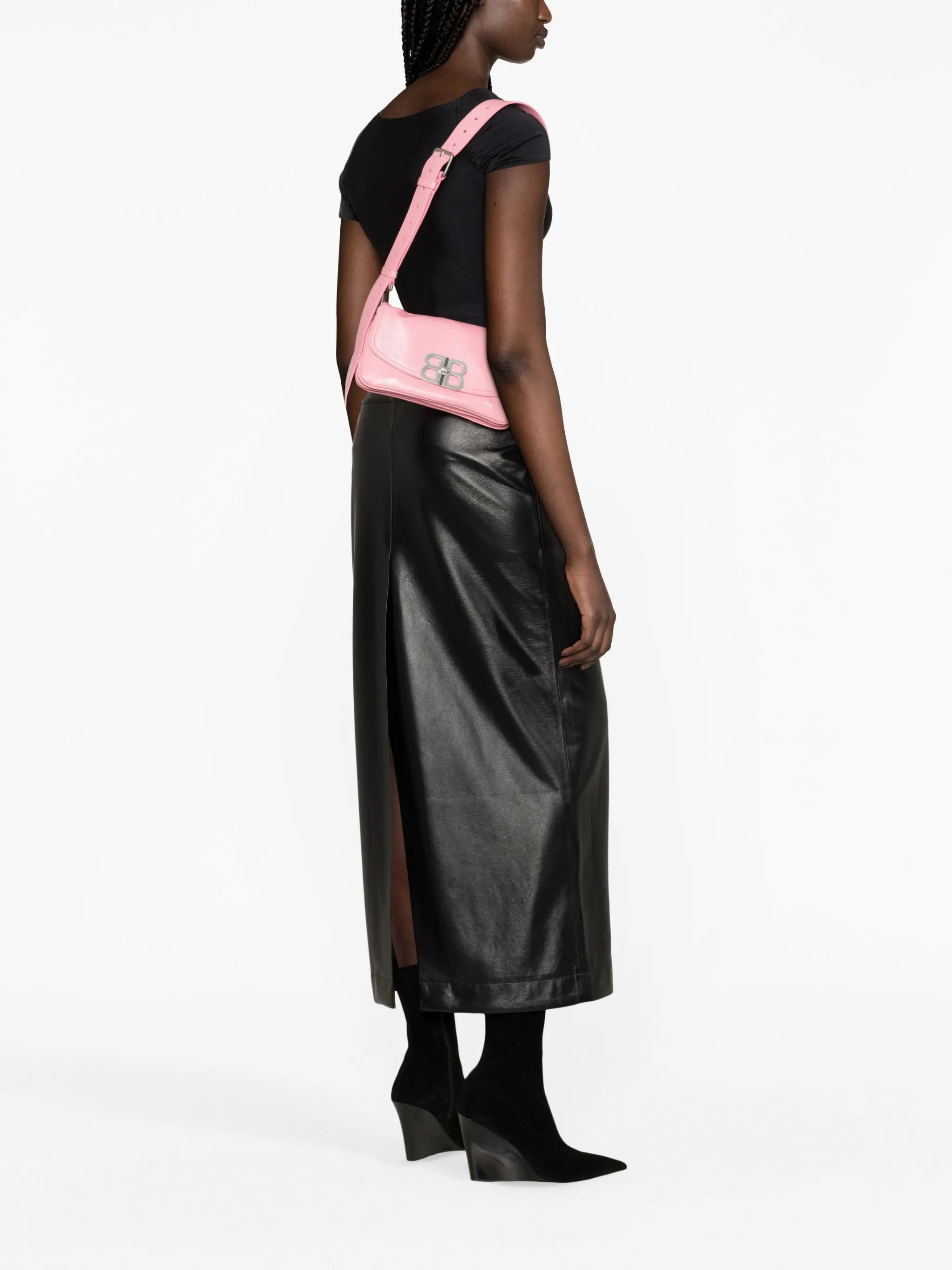 small BB Soft Flap leather shoulder bag