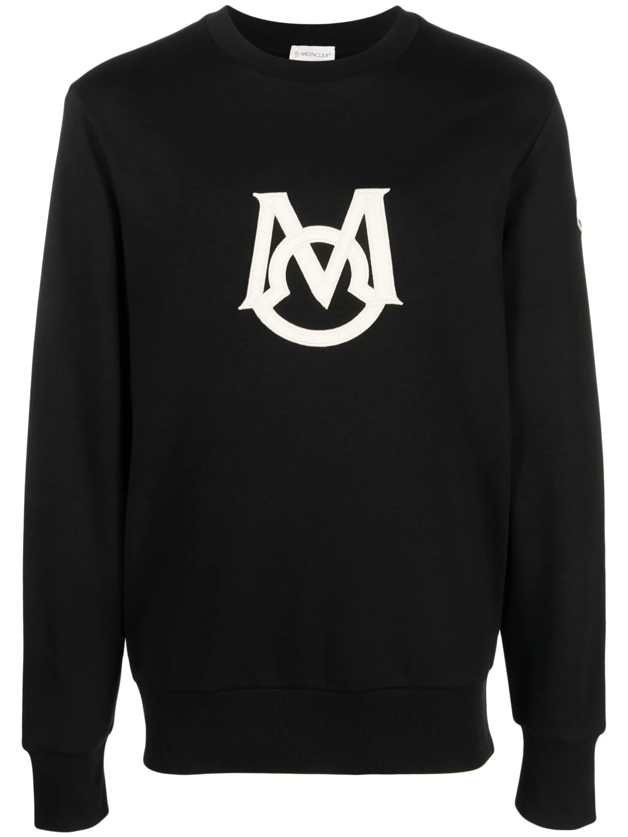 logo-patch knitted sweatshirt