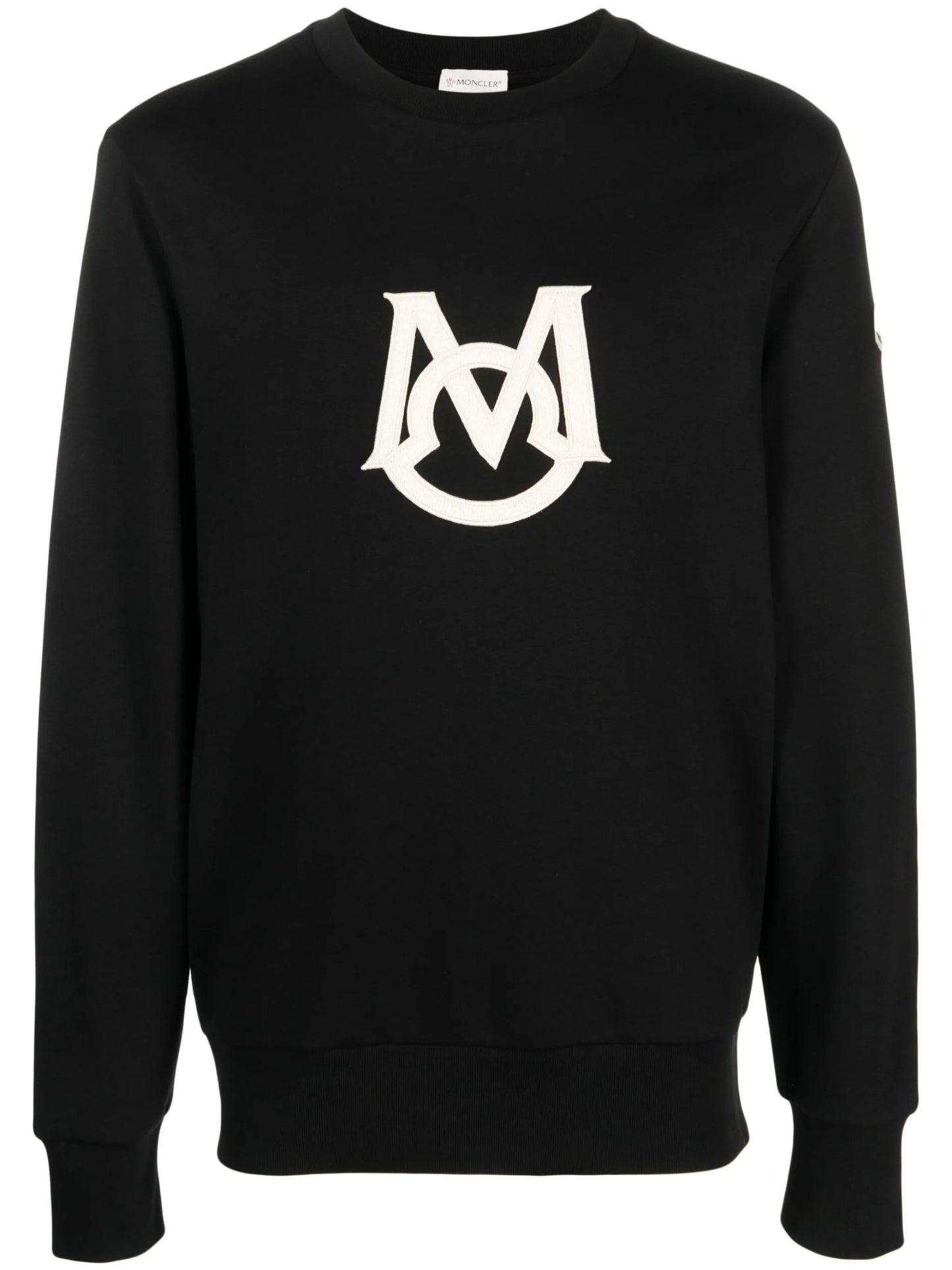logo-patch knitted sweatshirt