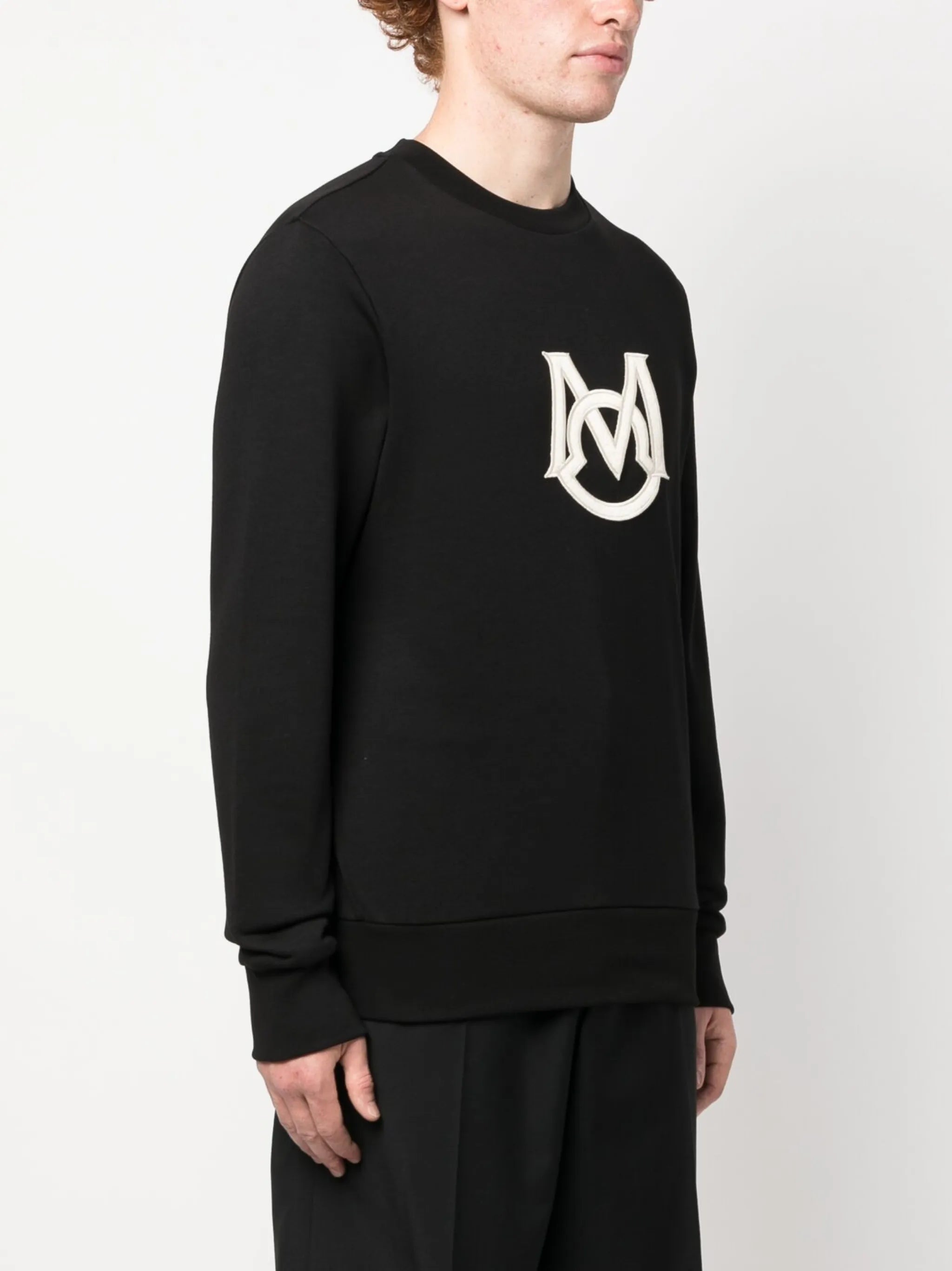 logo-patch knitted sweatshirt