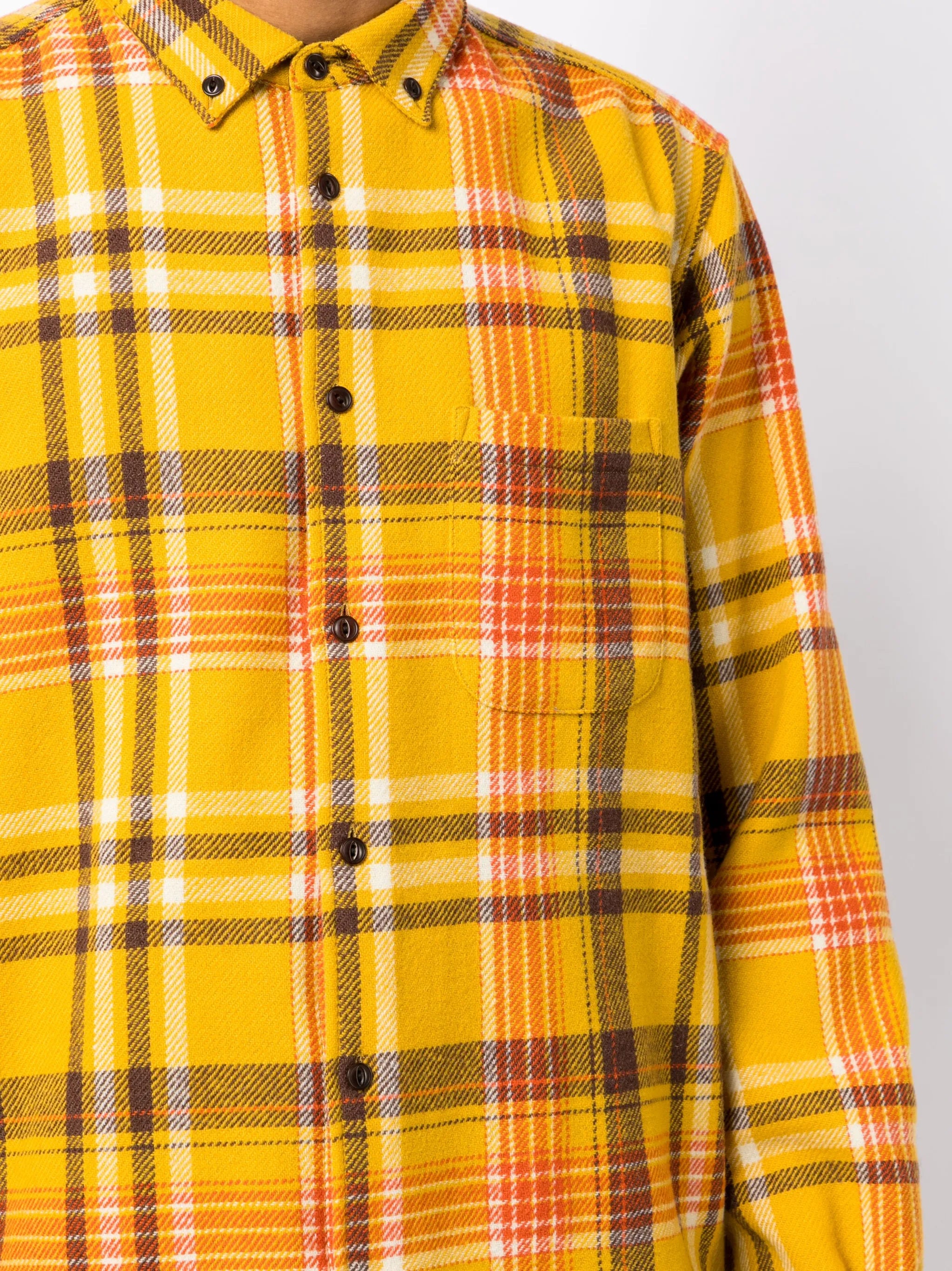 Dean check-print cotton shirt