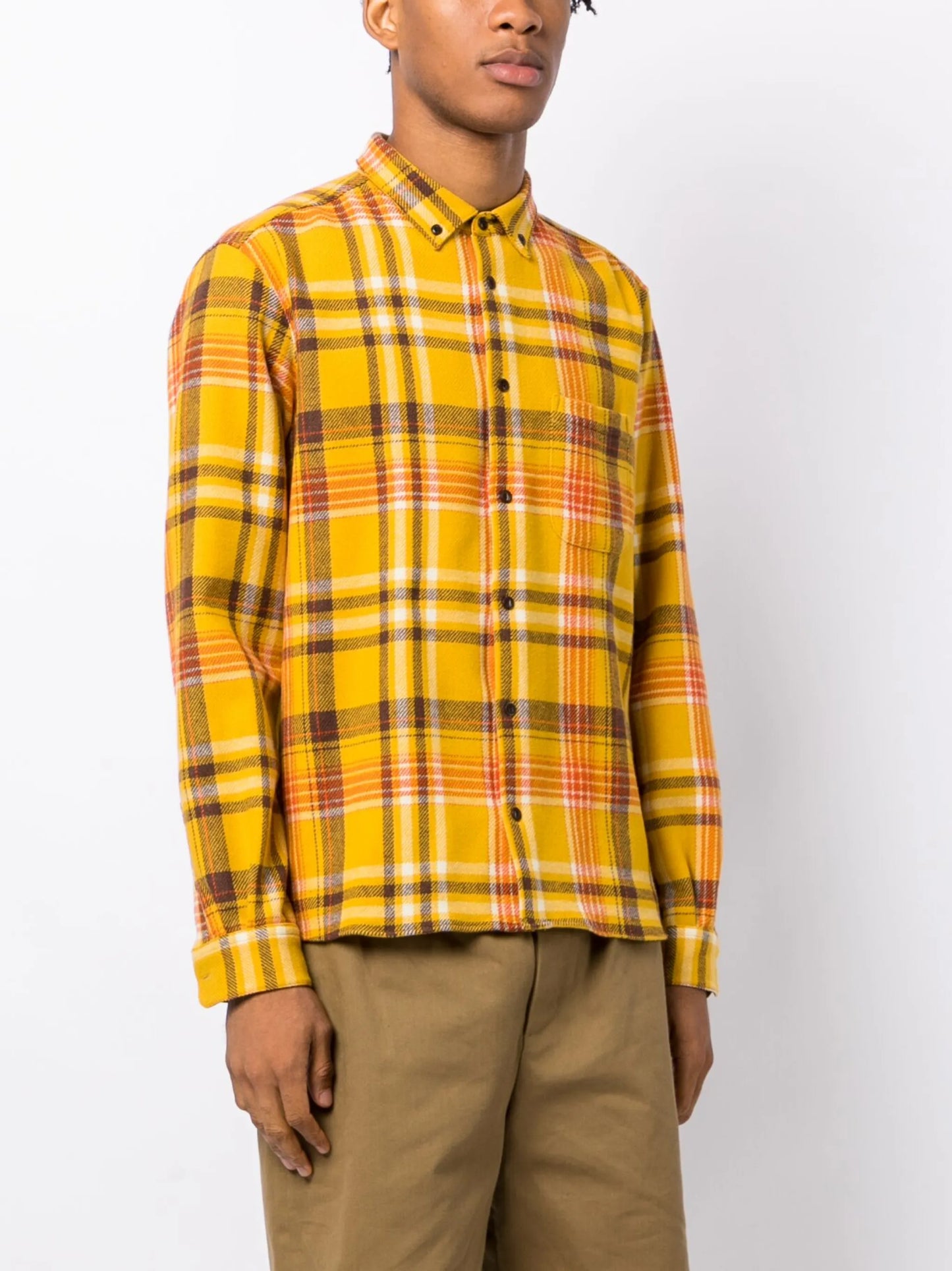 Dean check-print cotton shirt