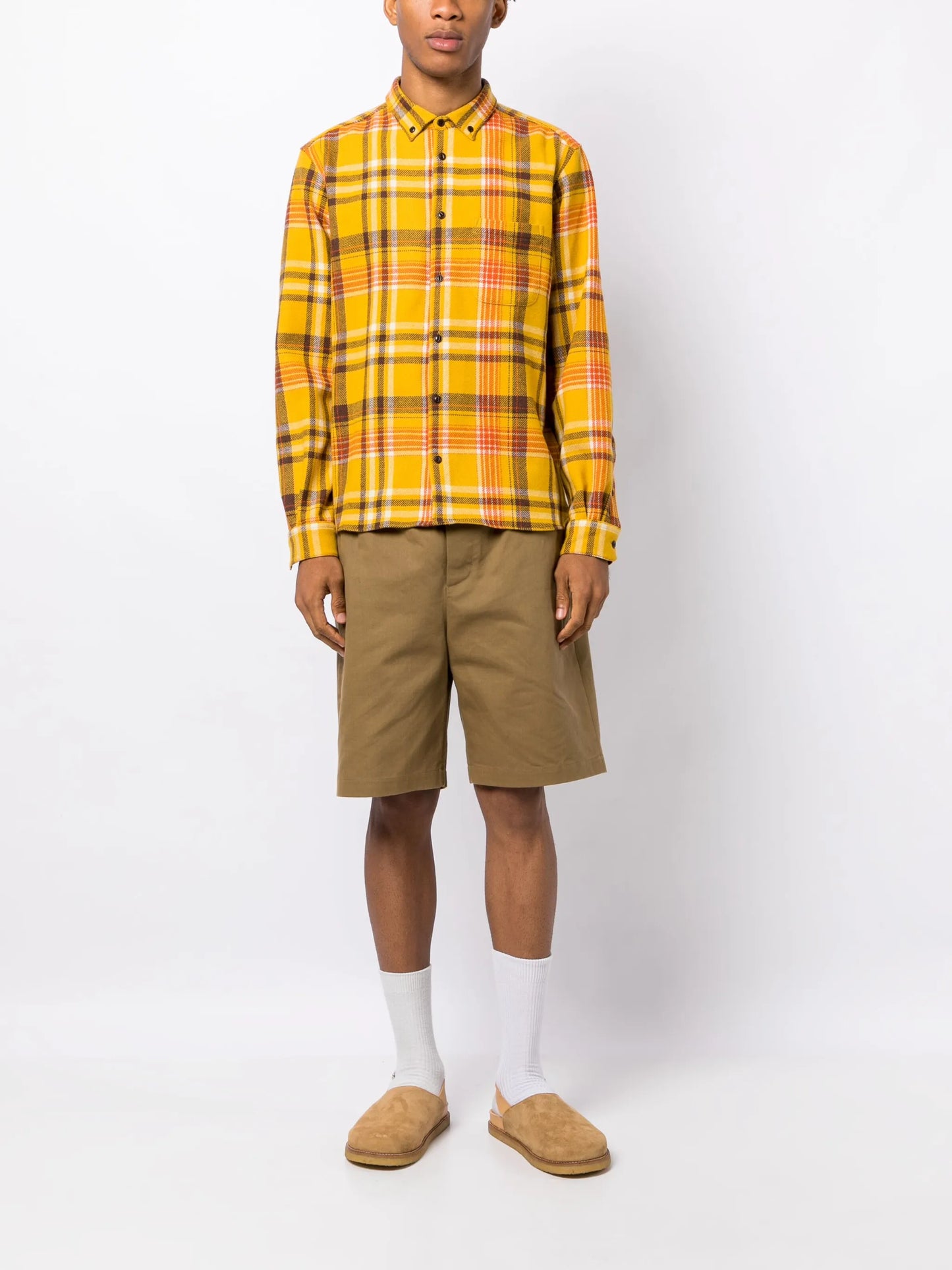 Dean check-print cotton shirt