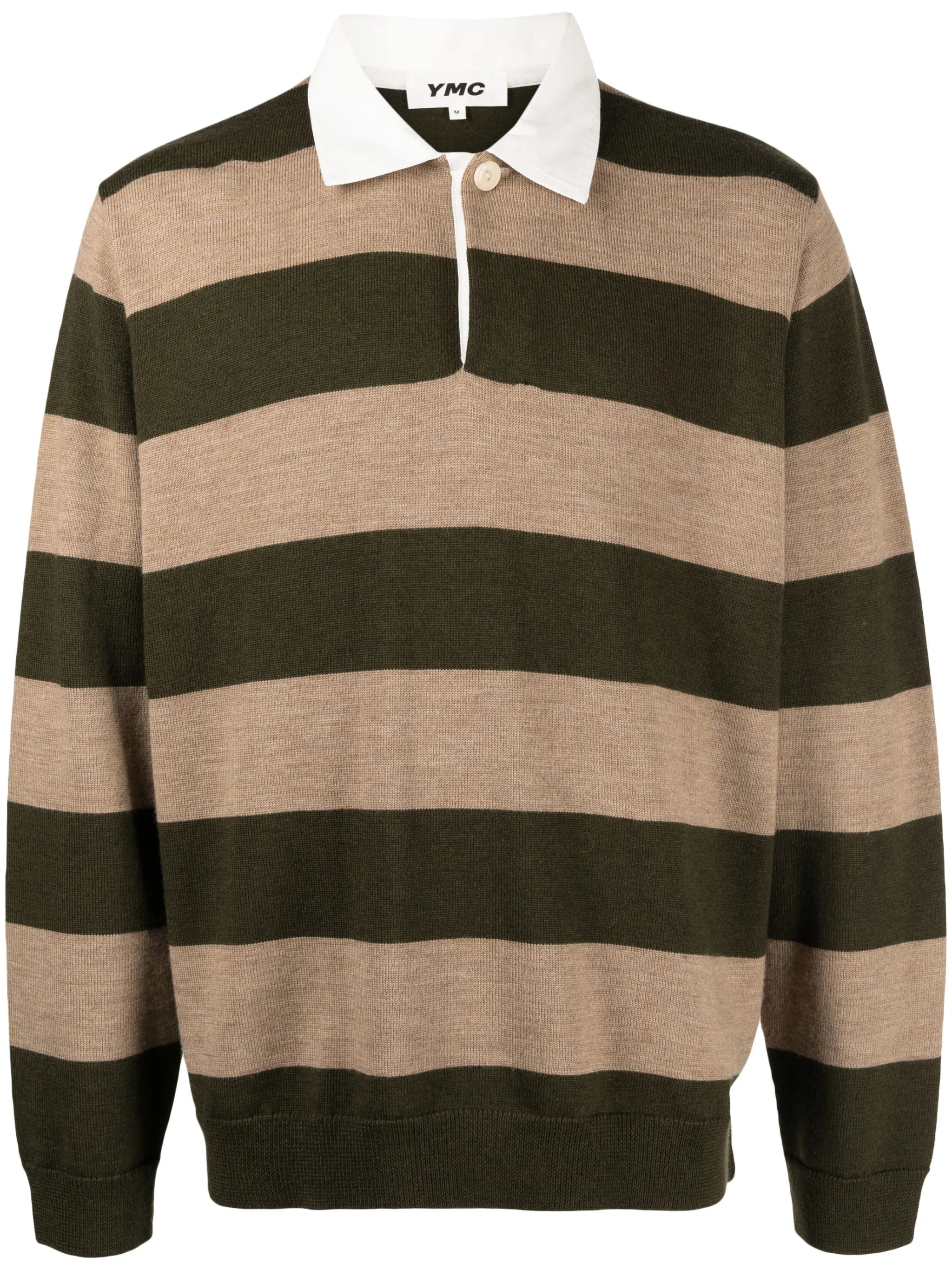 stripe-print merino wool jumper