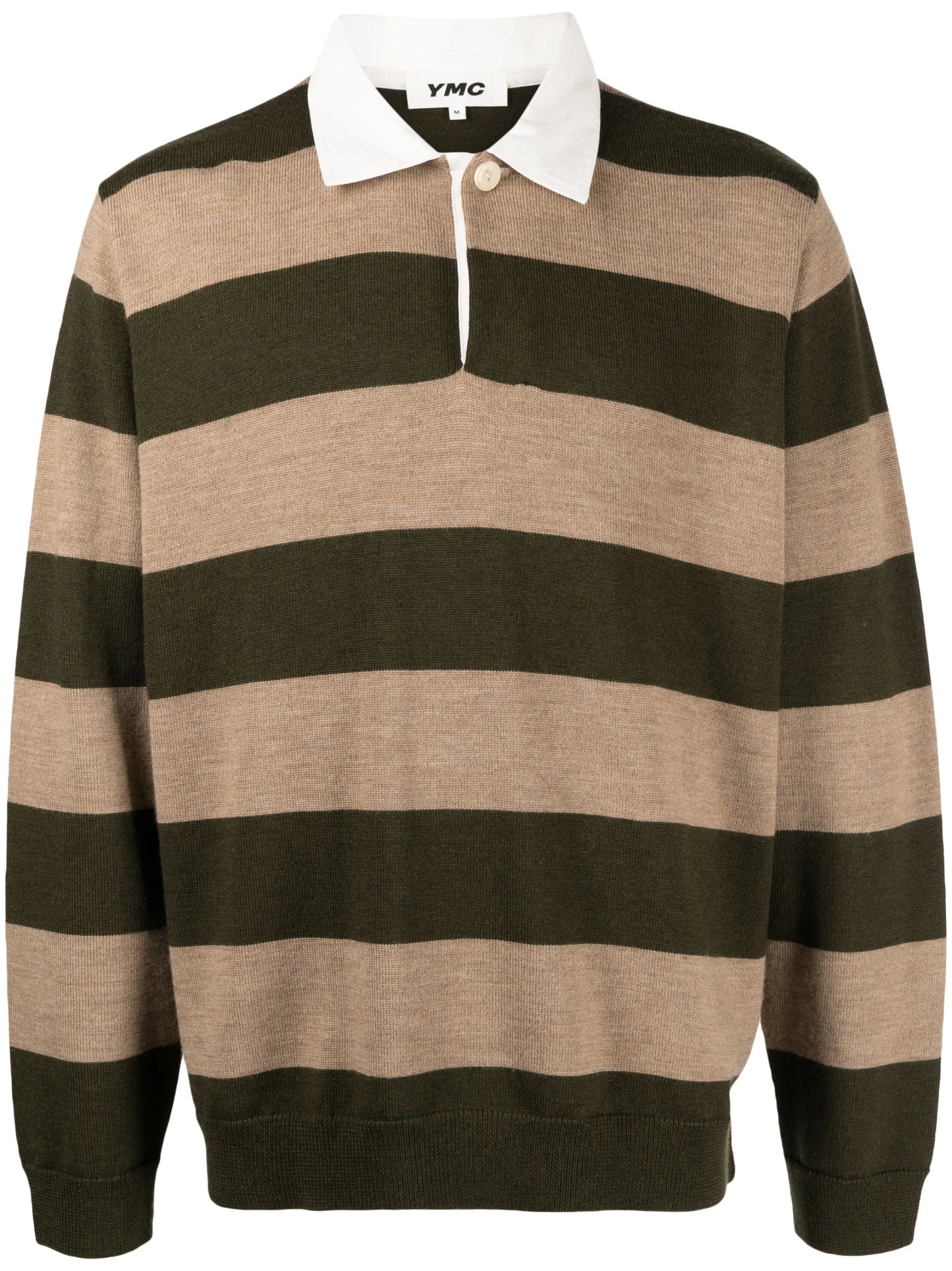 stripe-print merino wool jumper