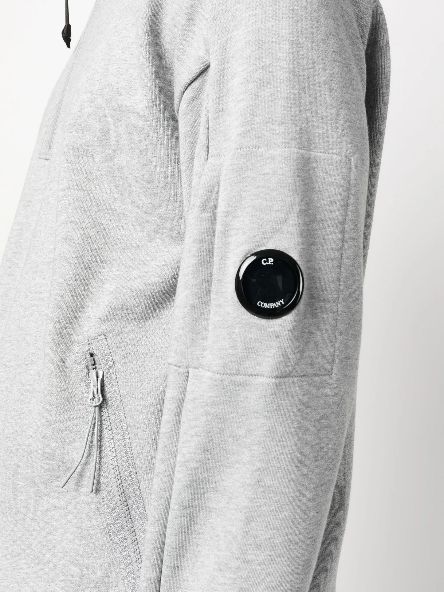 Lens-detail jersey-fleece jumper