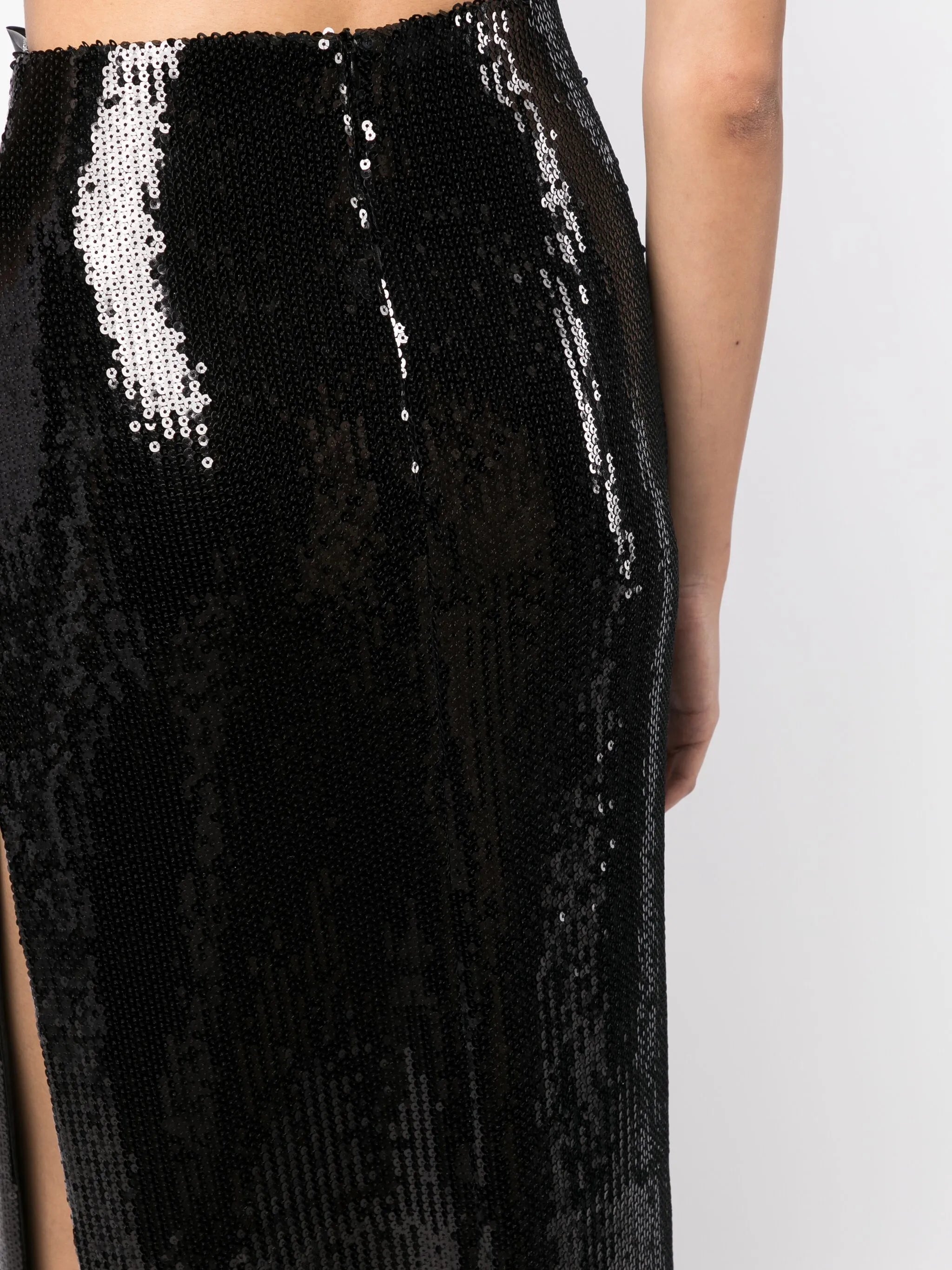 sequin-embellished maxi skirt
