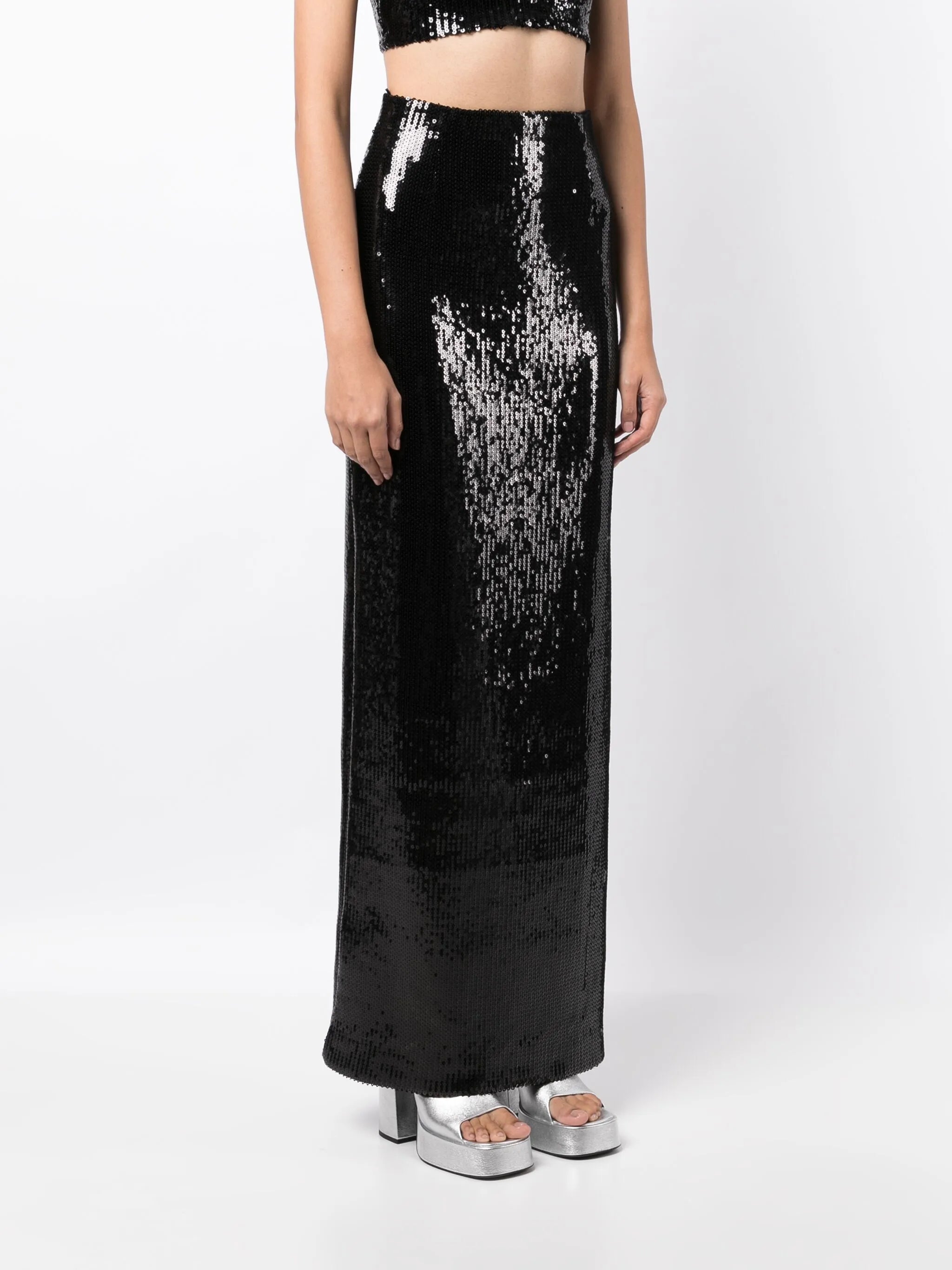 sequin-embellished maxi skirt