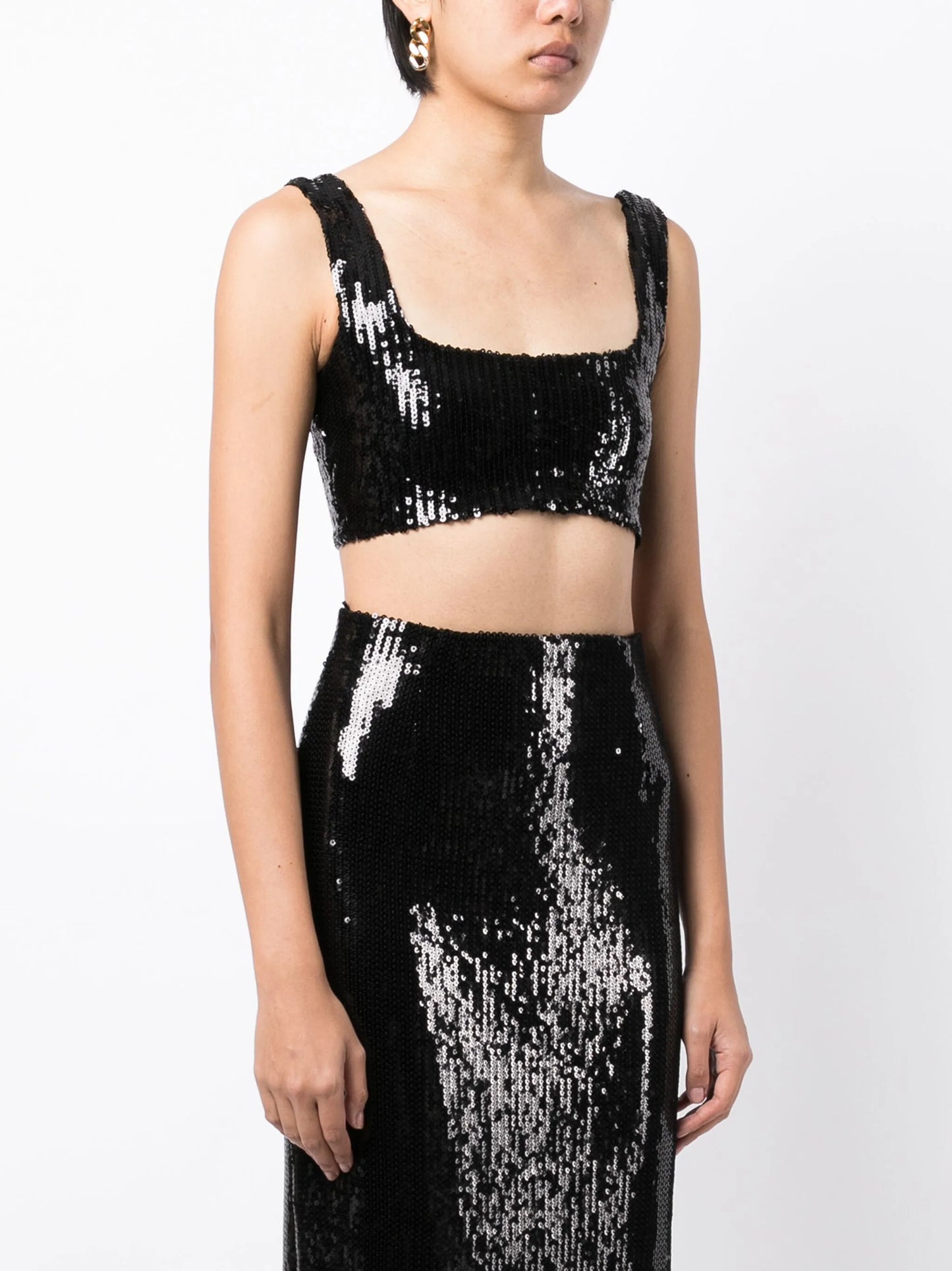 Beating Heart sequin crop top