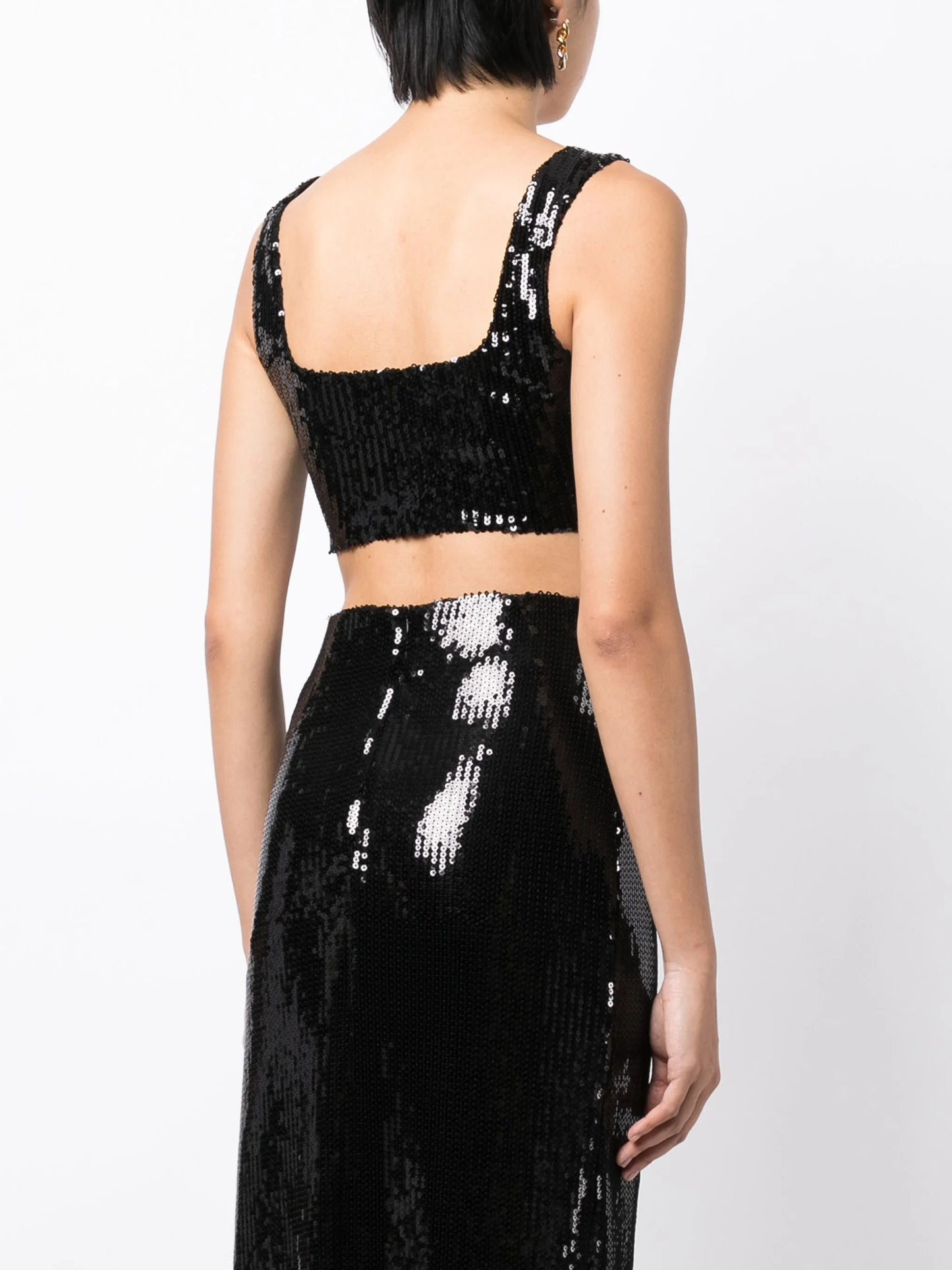 Beating Heart sequin crop top