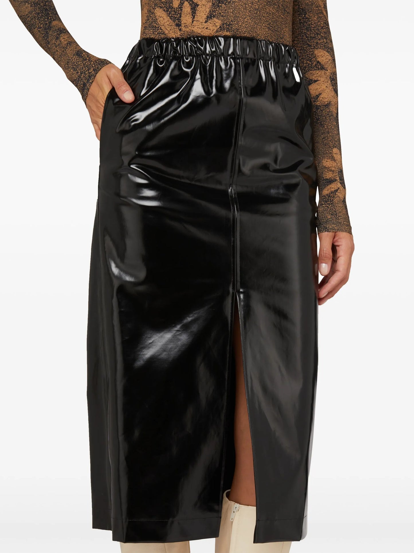 black midi skirt