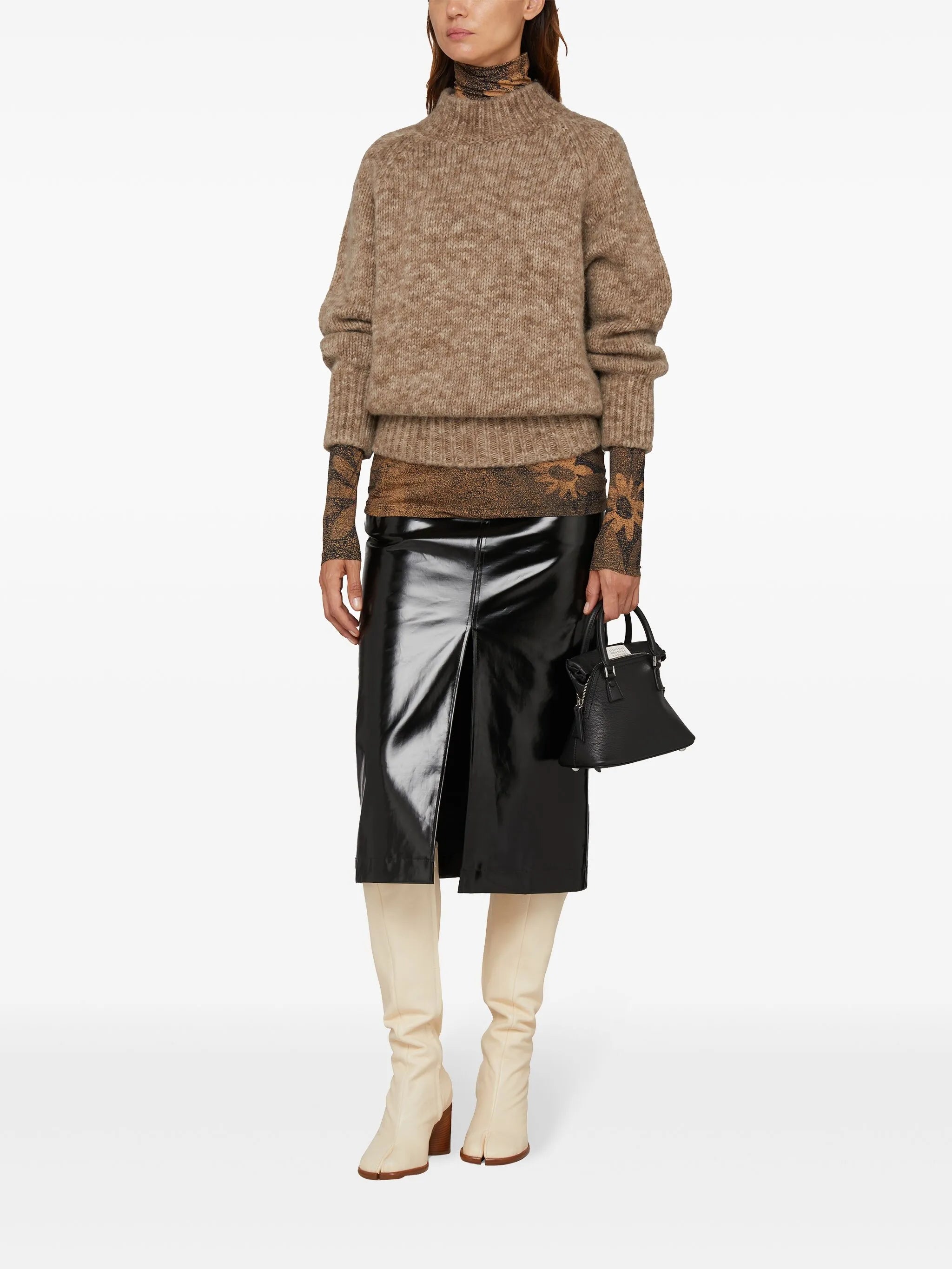 black midi skirt