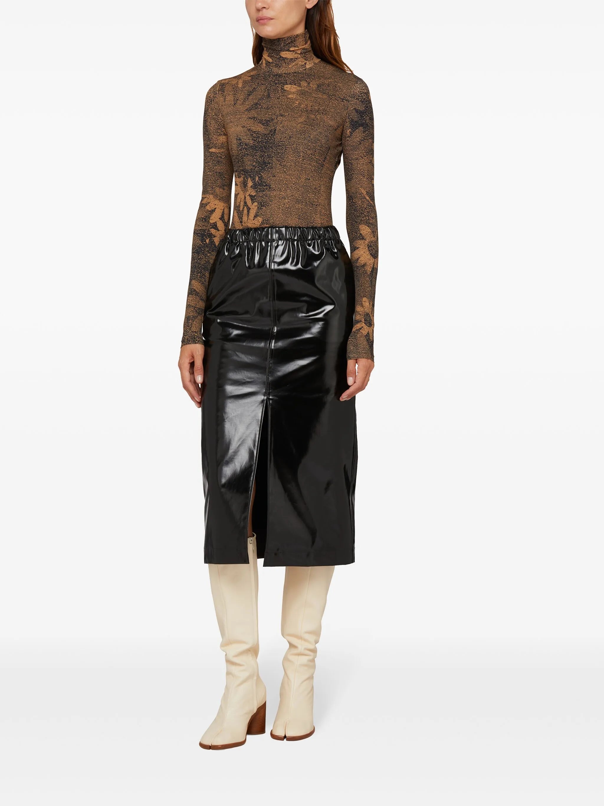 black midi skirt