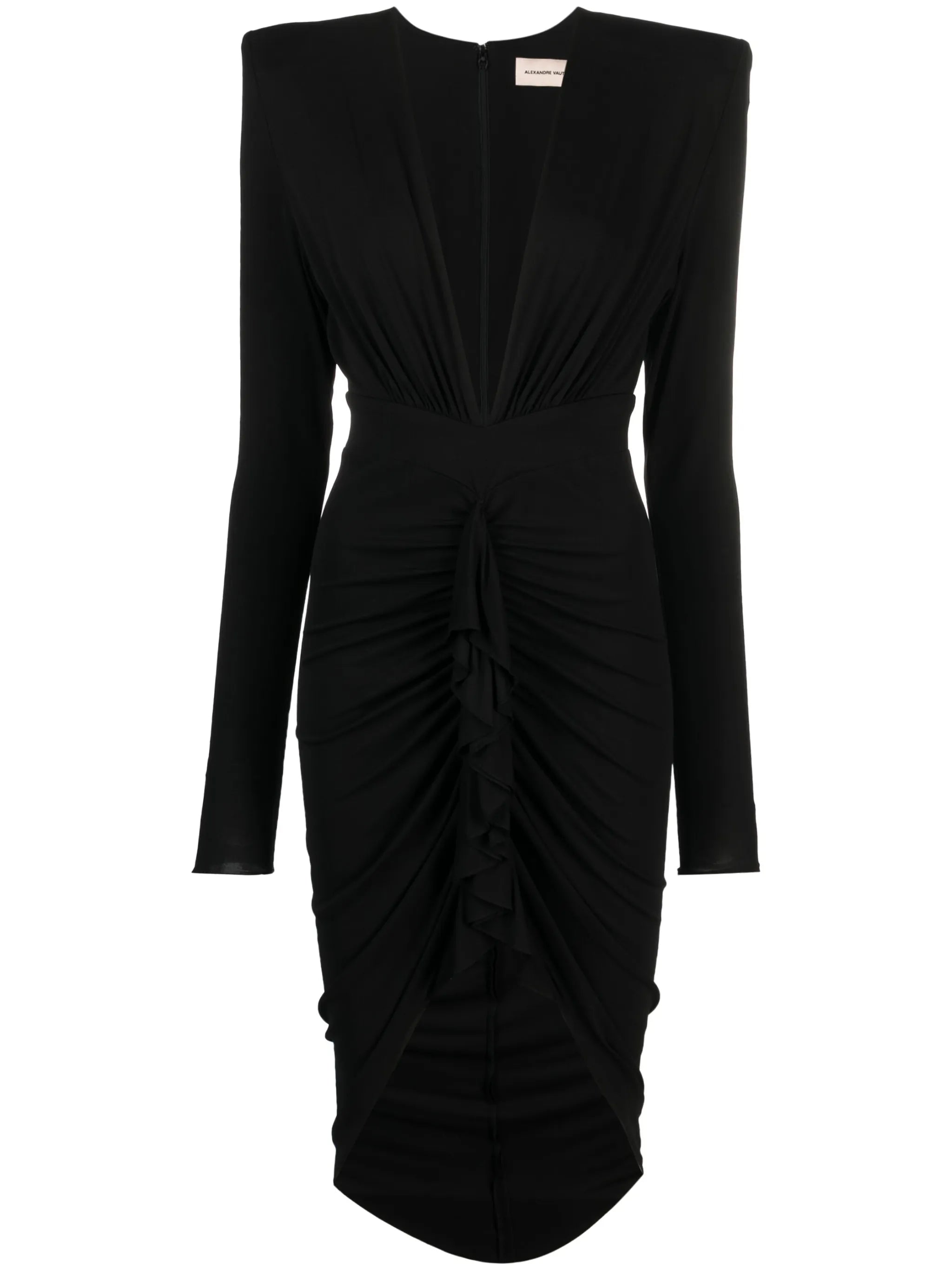 gathered midi dress
