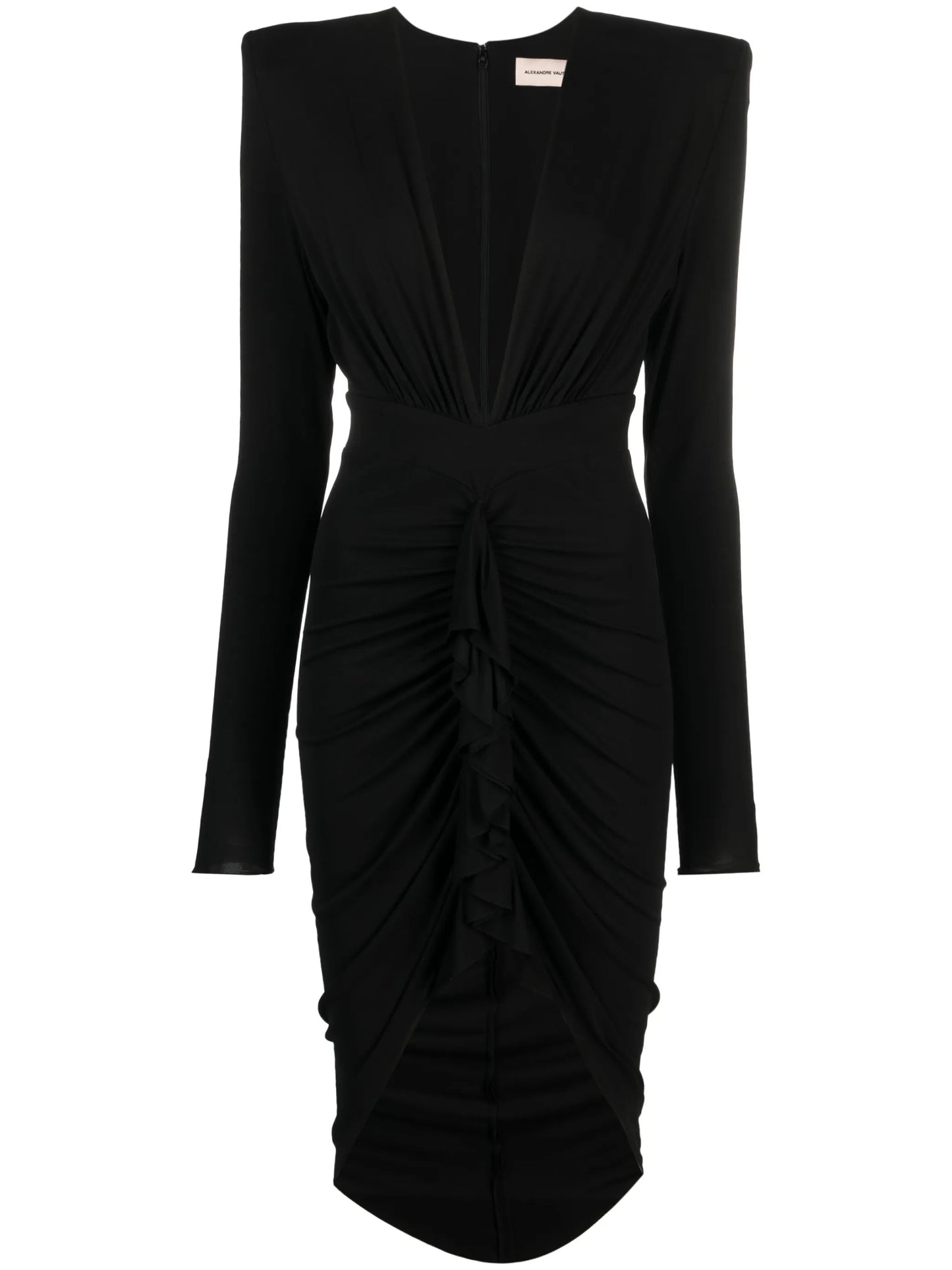 gathered midi dress