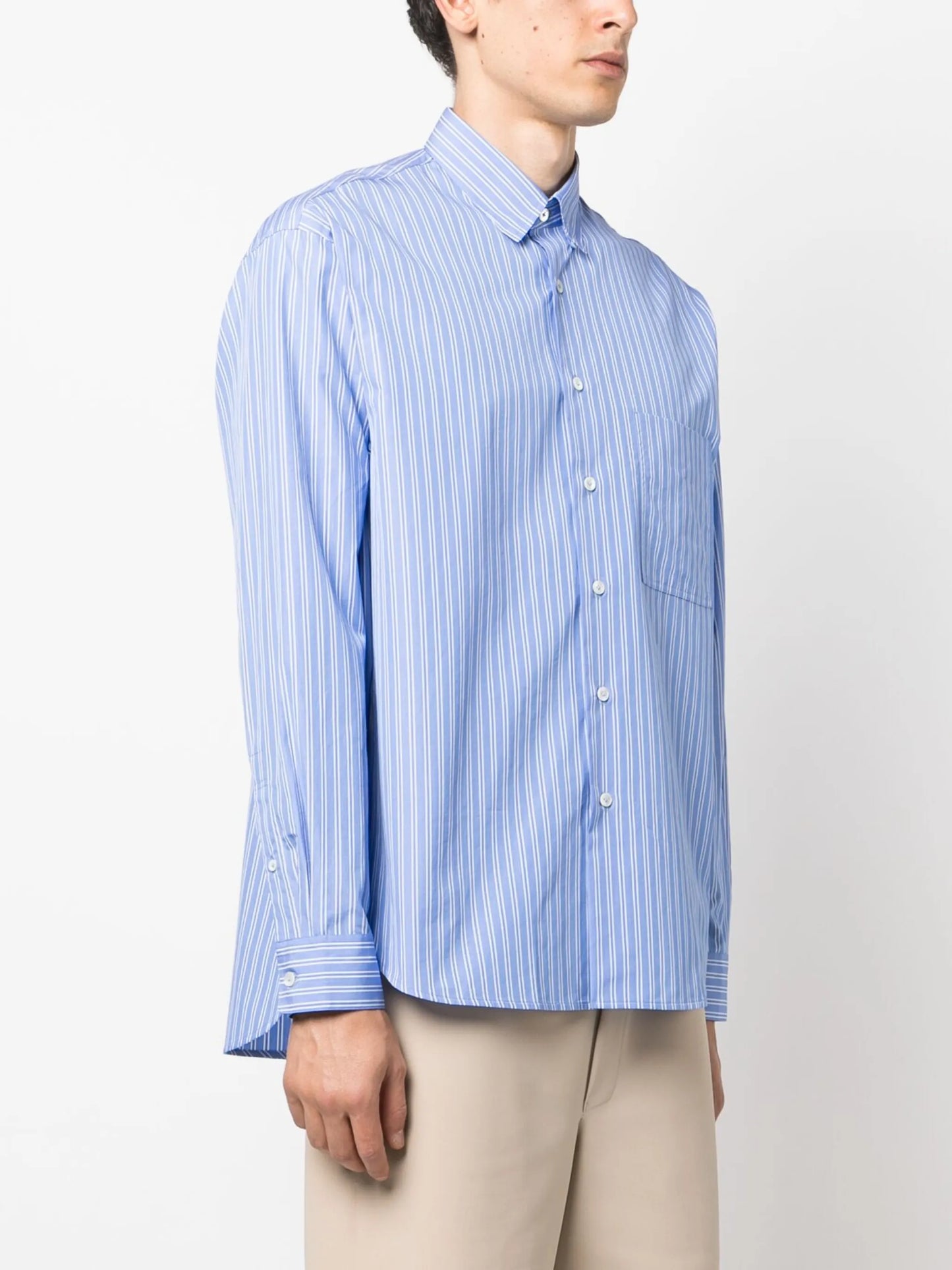 striped long-sleeve shirt