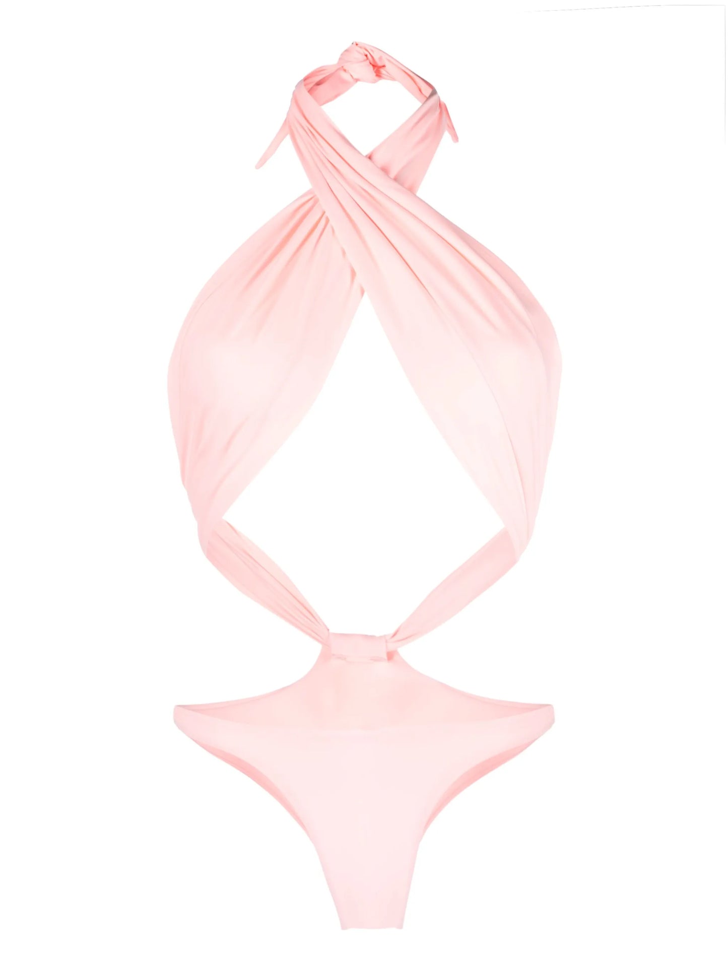 Showpony crossover-neck swimsuit