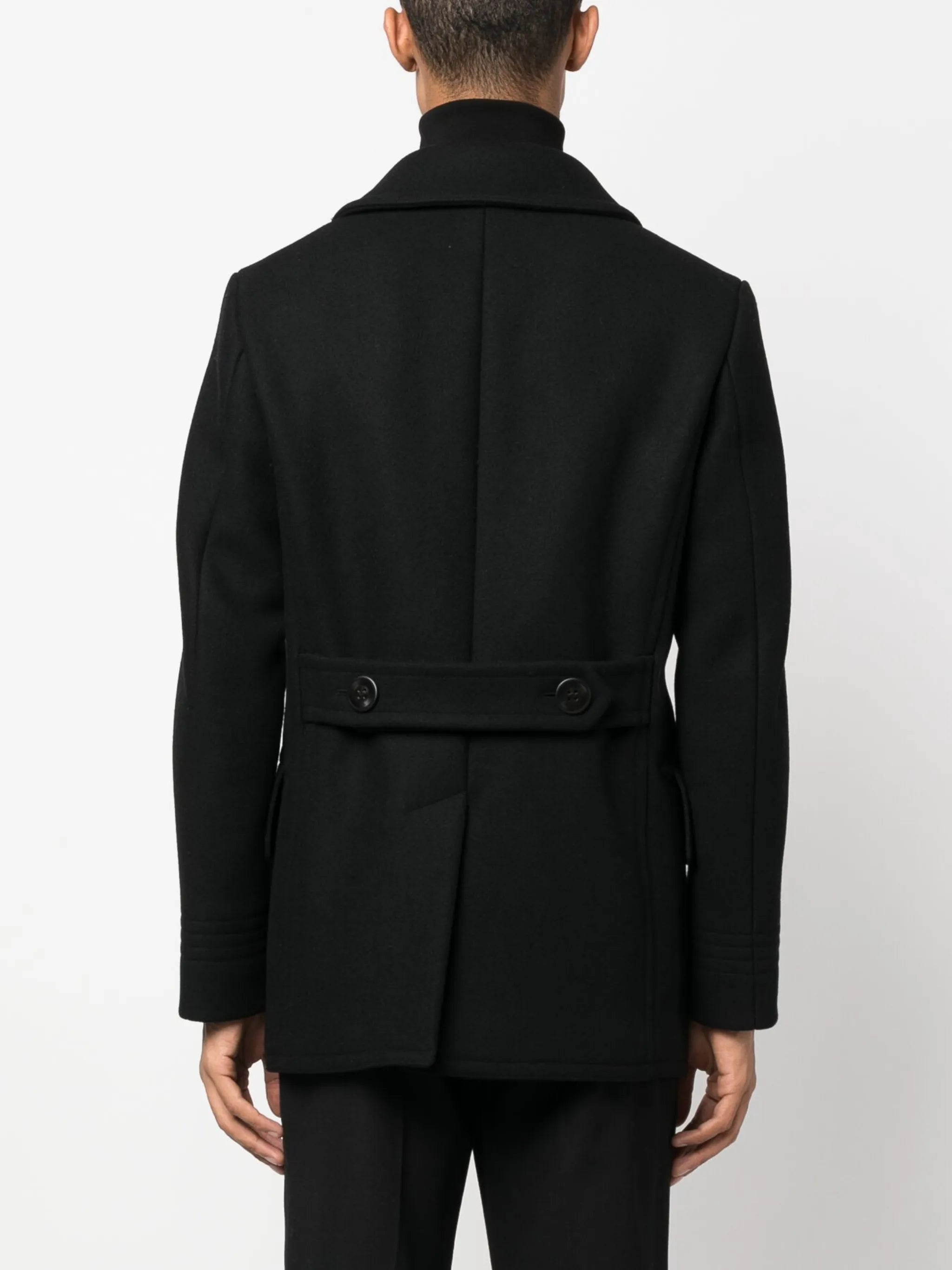 Melton-wool blend peacoat