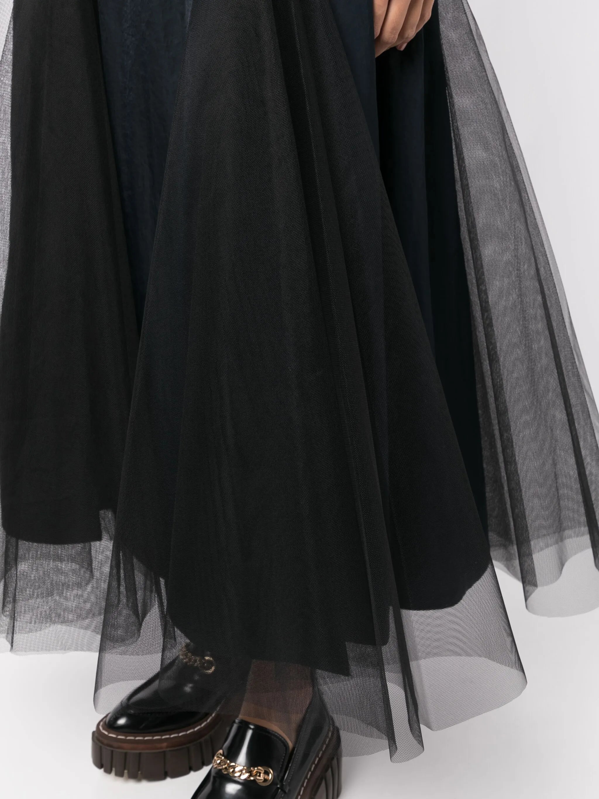 Odell tulle-inserts midi dress
