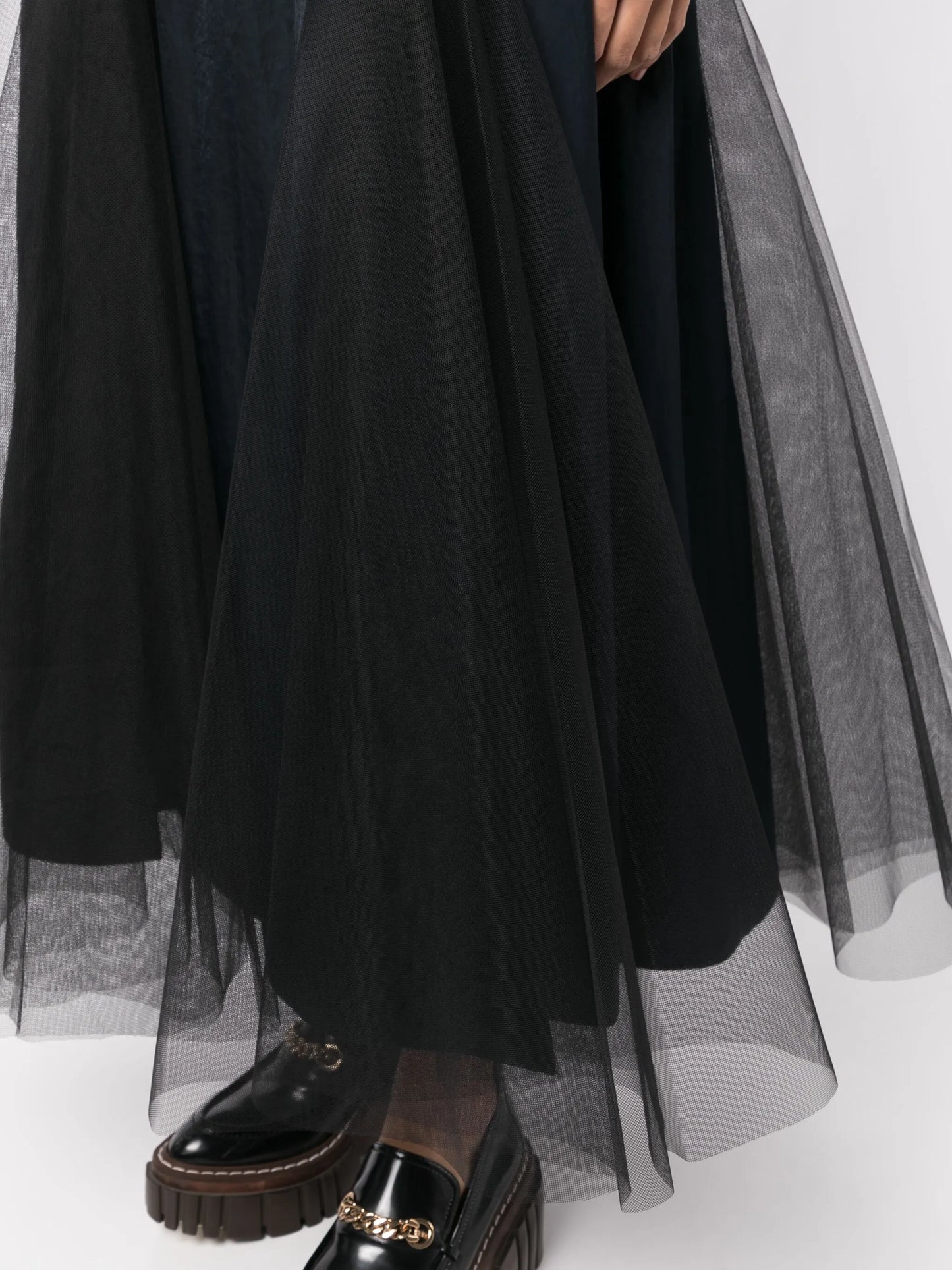 Odell tulle-inserts midi dress