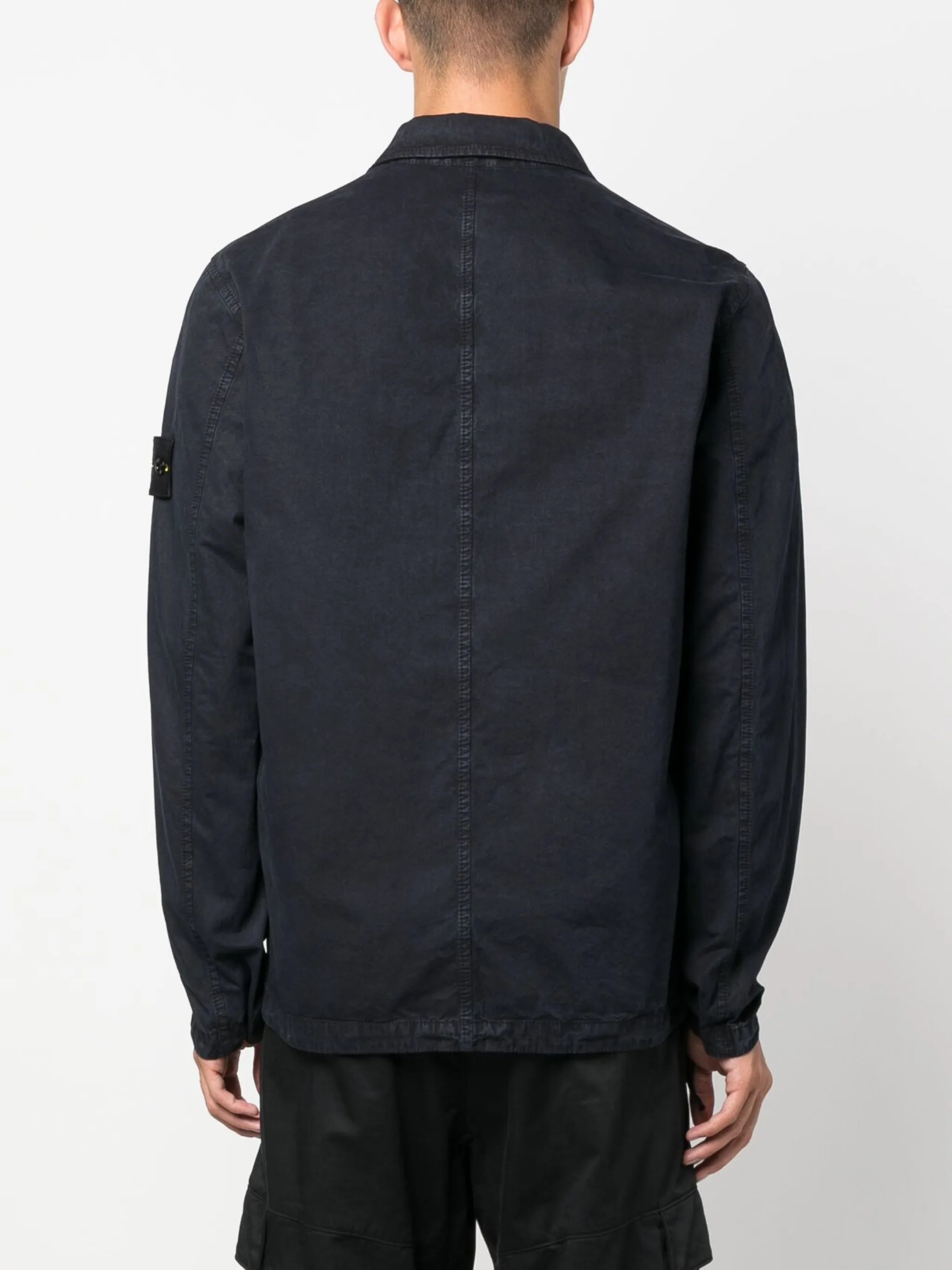 Compass-patch shirt jacket