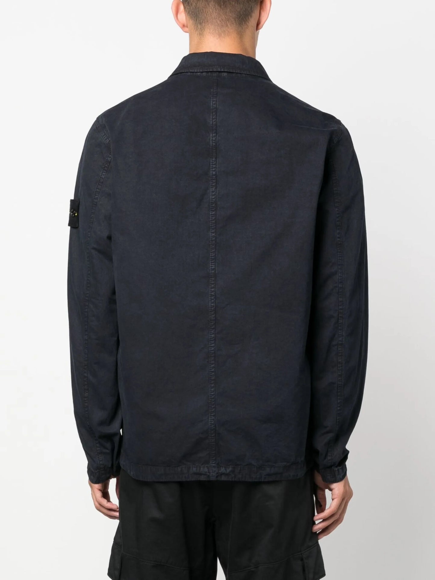 Compass-patch shirt jacket