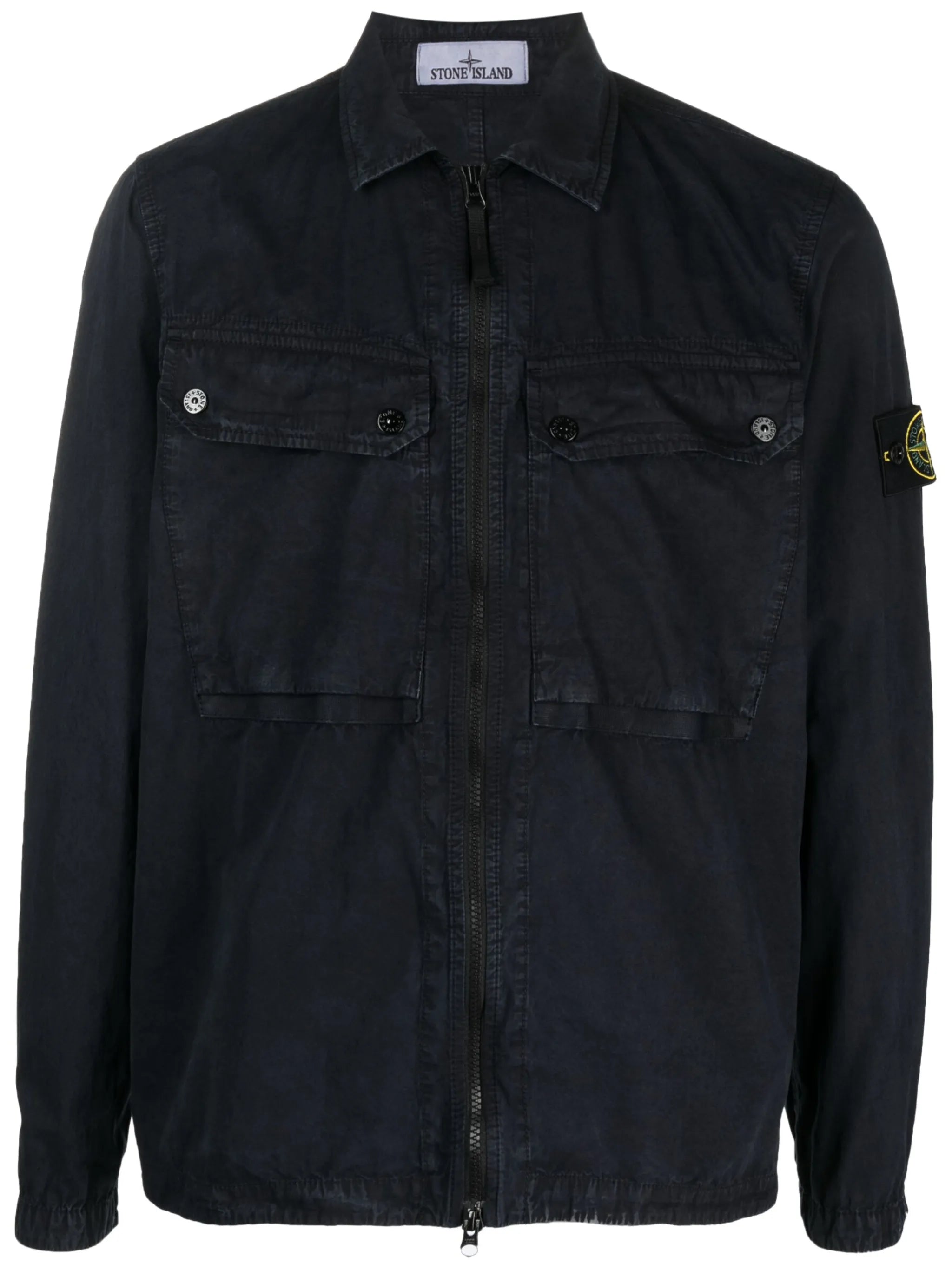 Compass-patch shirt jacket
