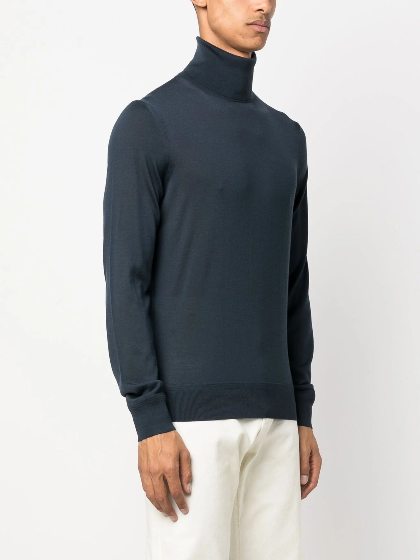roll-neck wool jumper