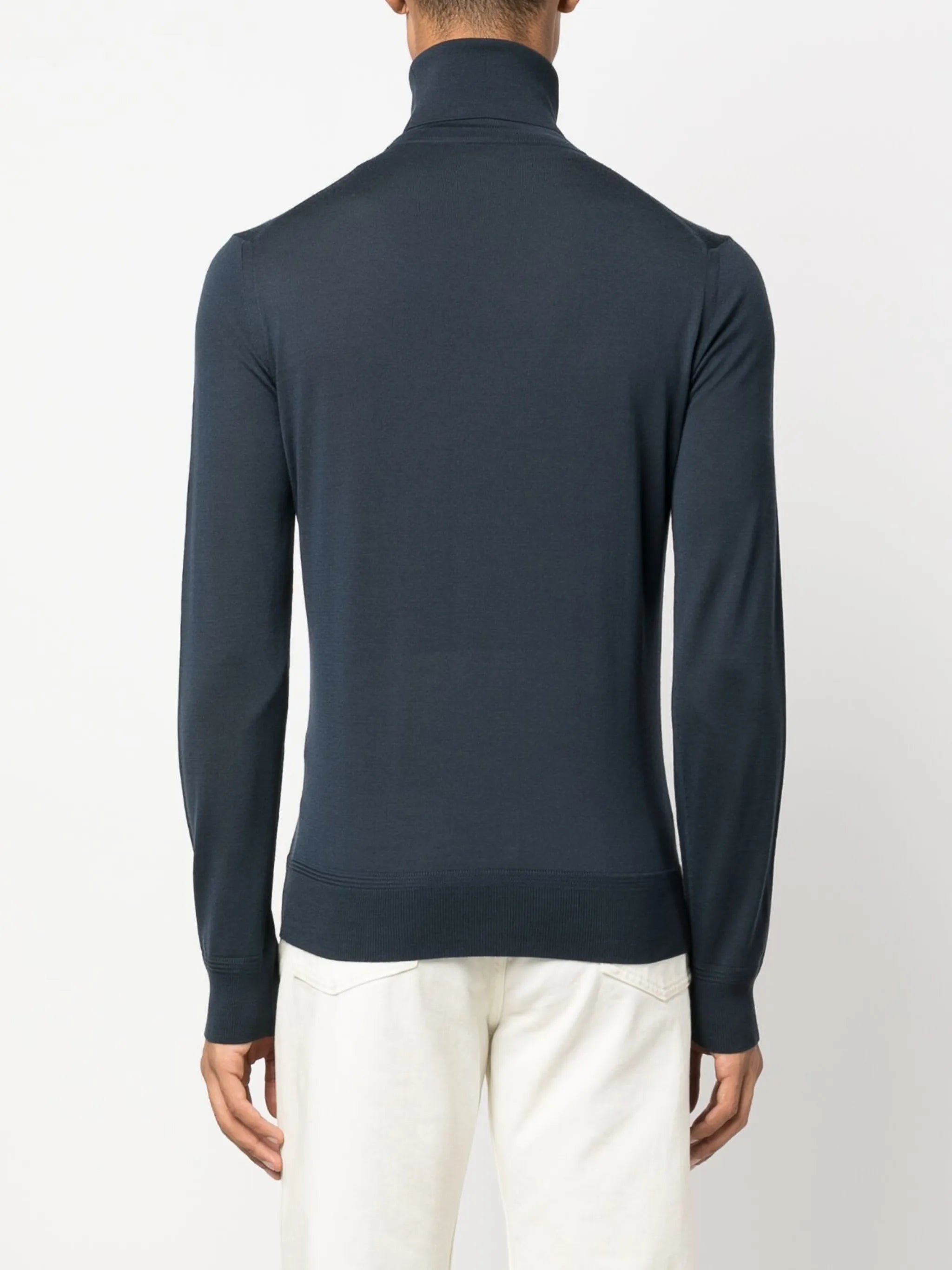 roll-neck wool jumper