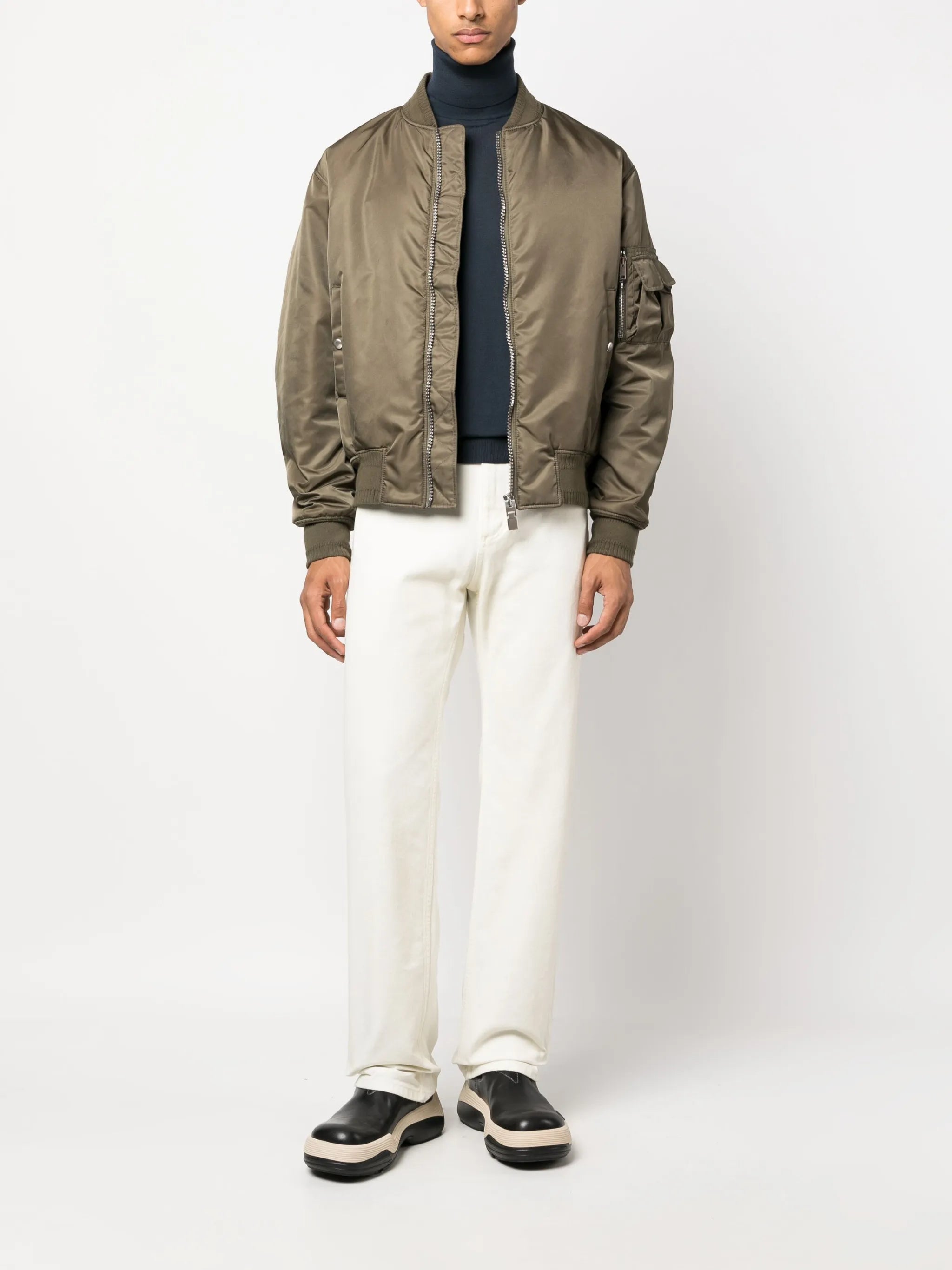 roll-neck wool jumper