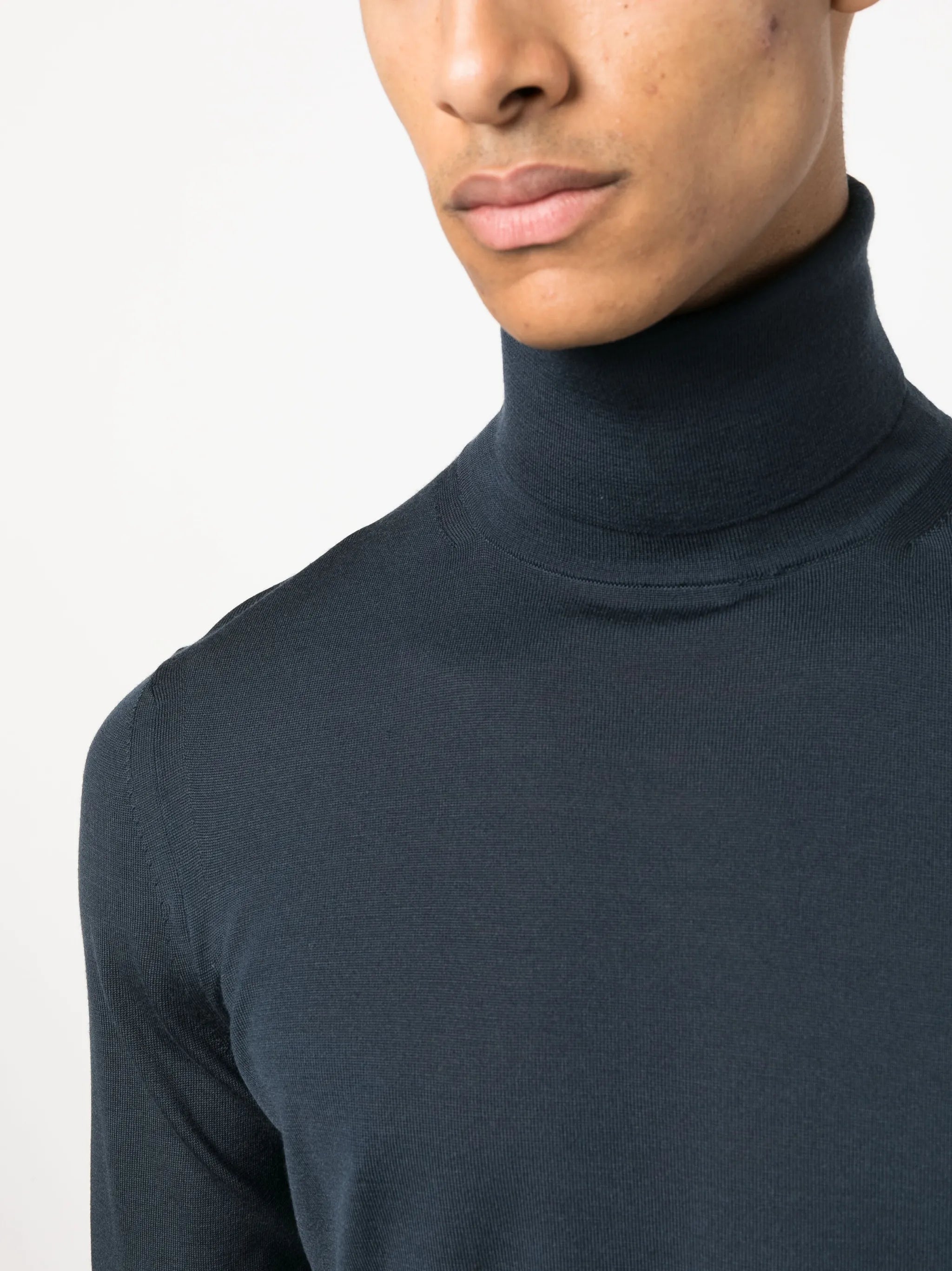 roll-neck wool jumper