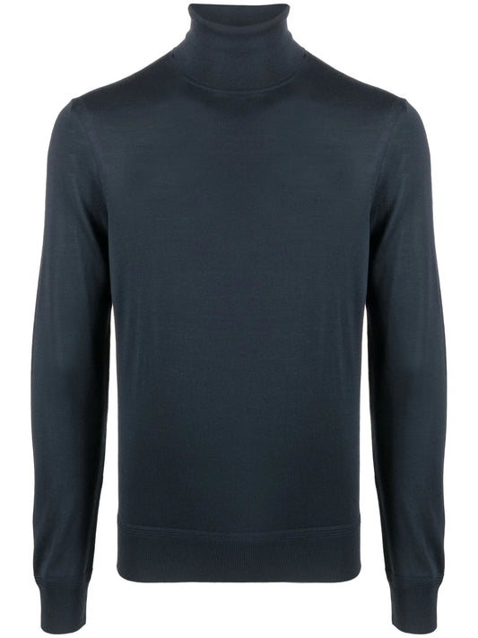 roll-neck wool jumper