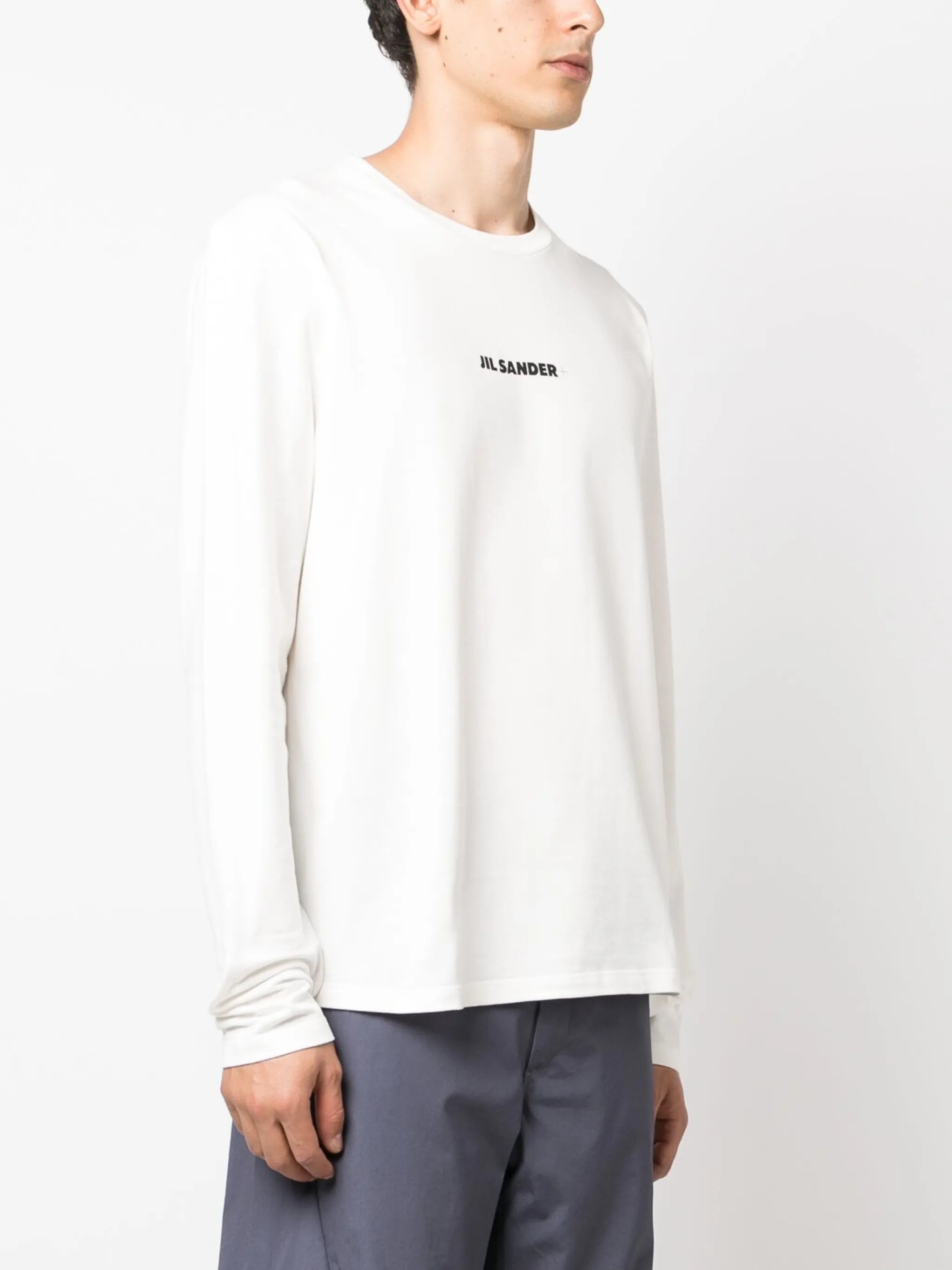 logo-print long-sleeves cotton T-shirt