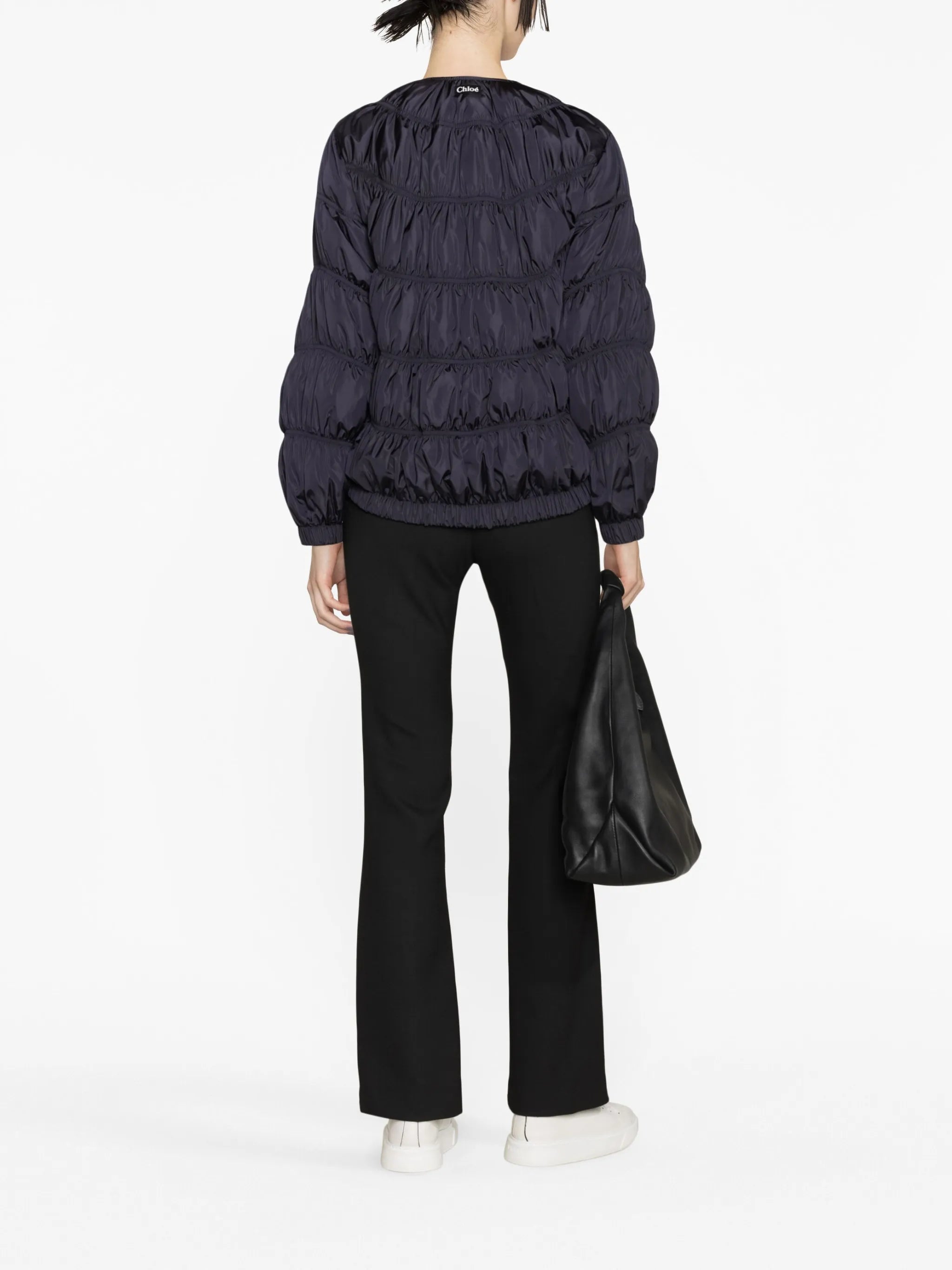 ruched quilted jacket