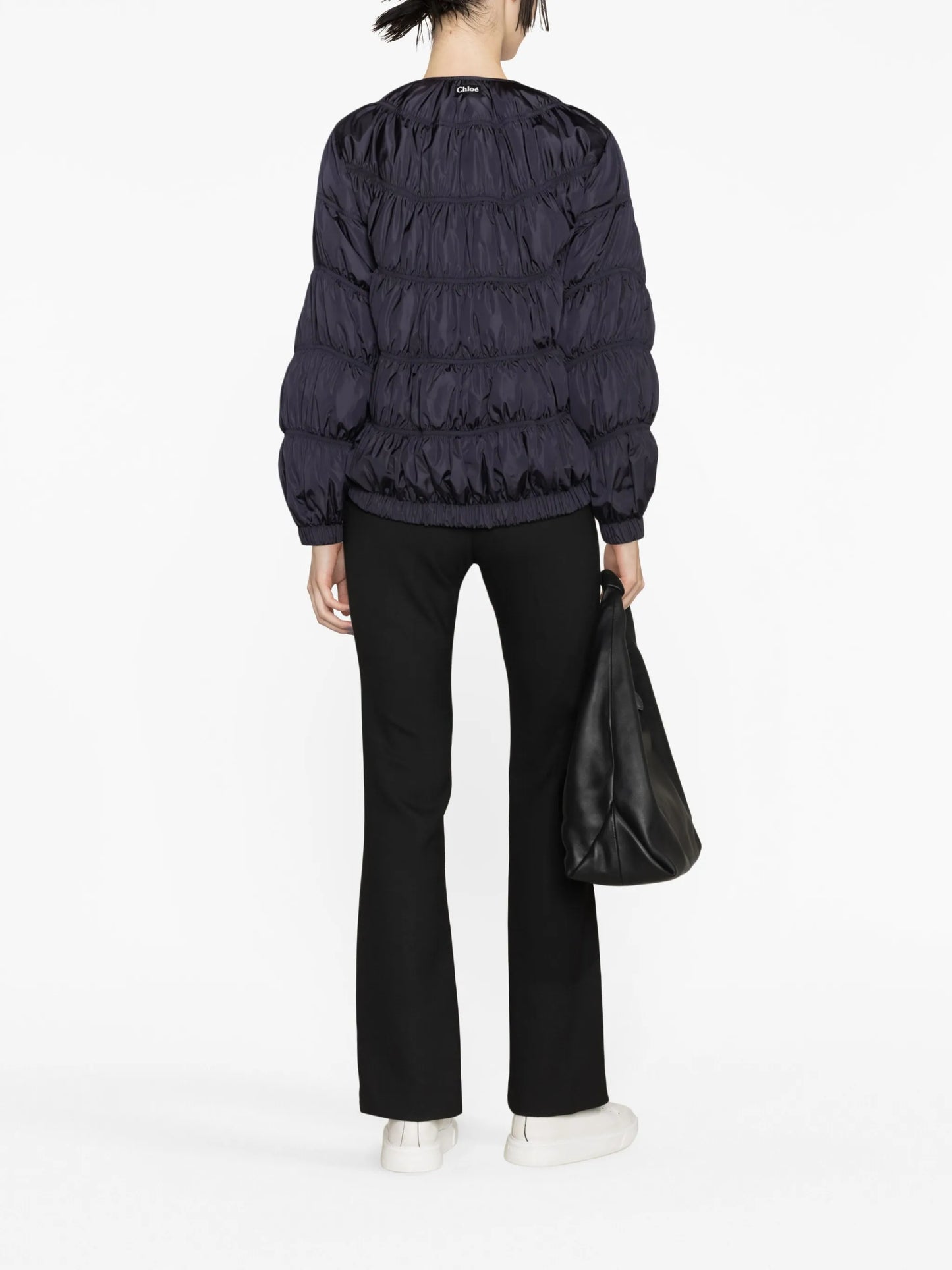 ruched quilted jacket