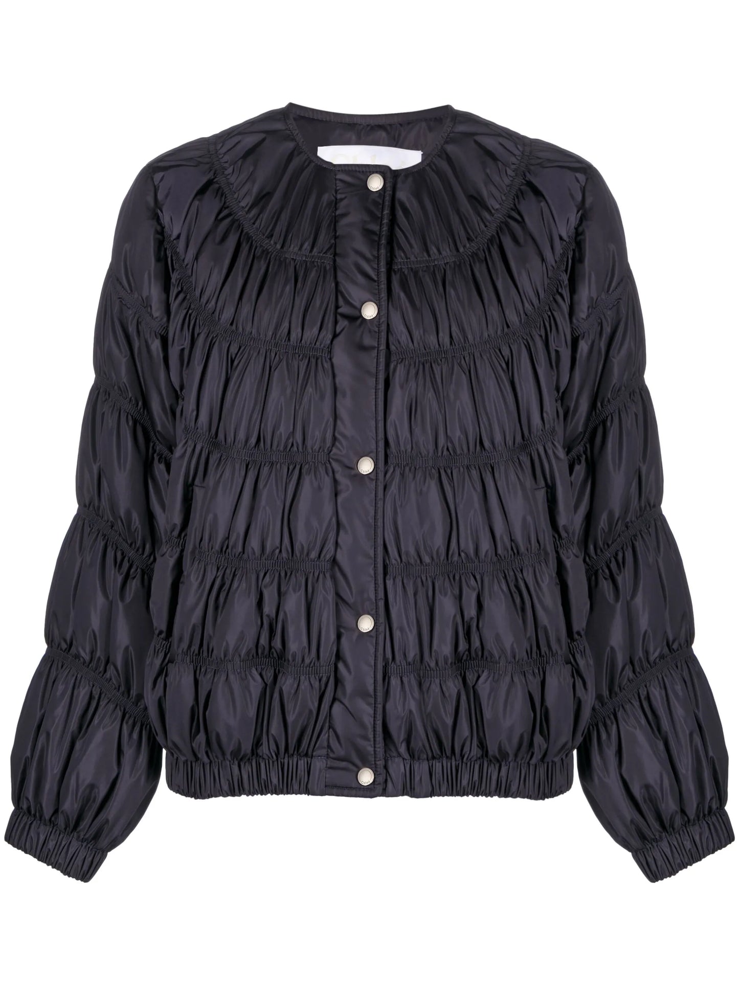 ruched quilted jacket