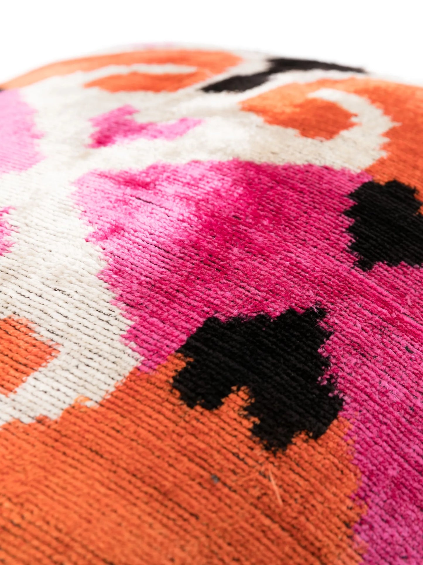 abstract-print velvet cushion