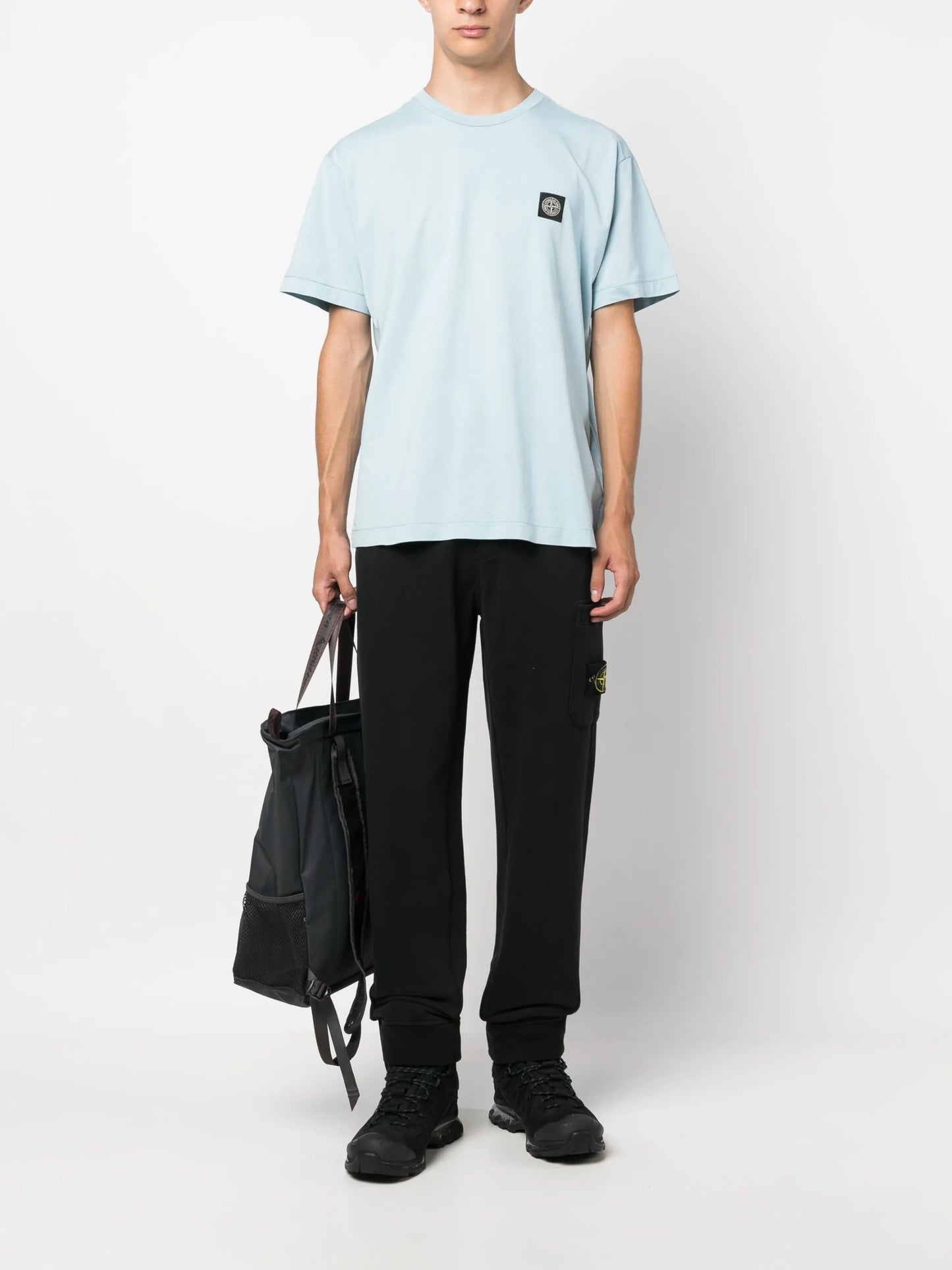 Compass-patch cotton T-shirt