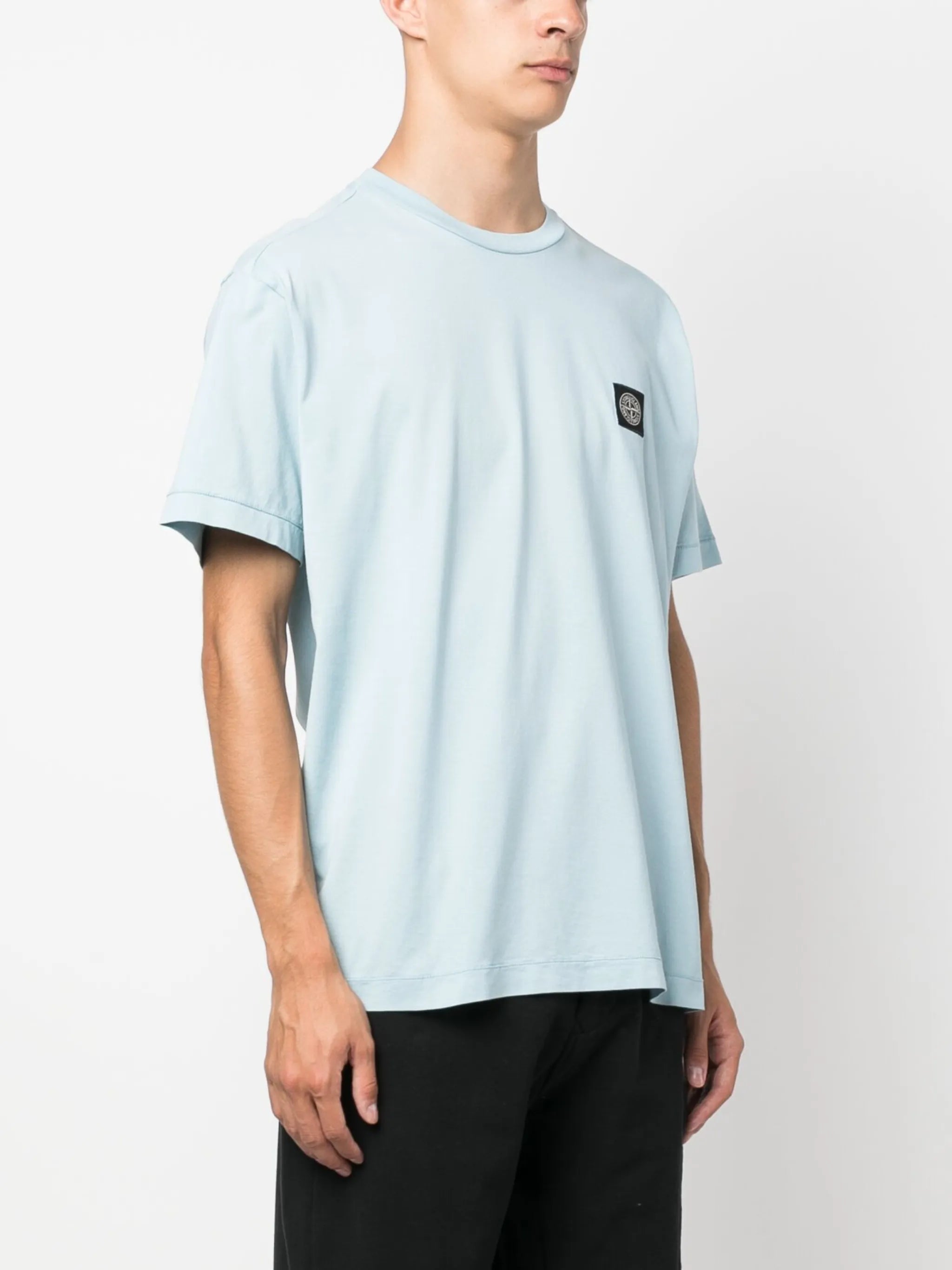 Compass-patch cotton T-shirt