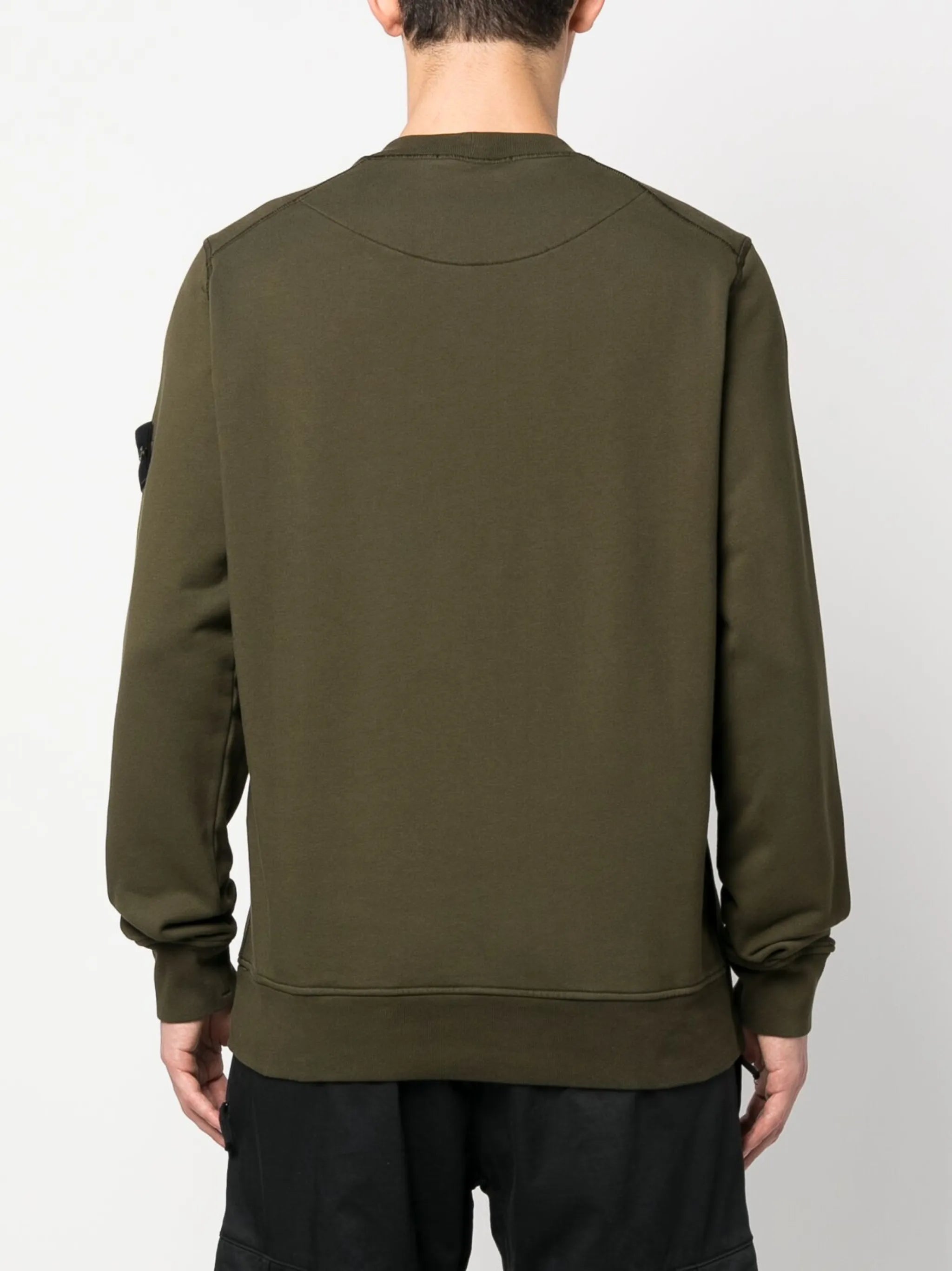 Compass-patch cotton sweatshirt