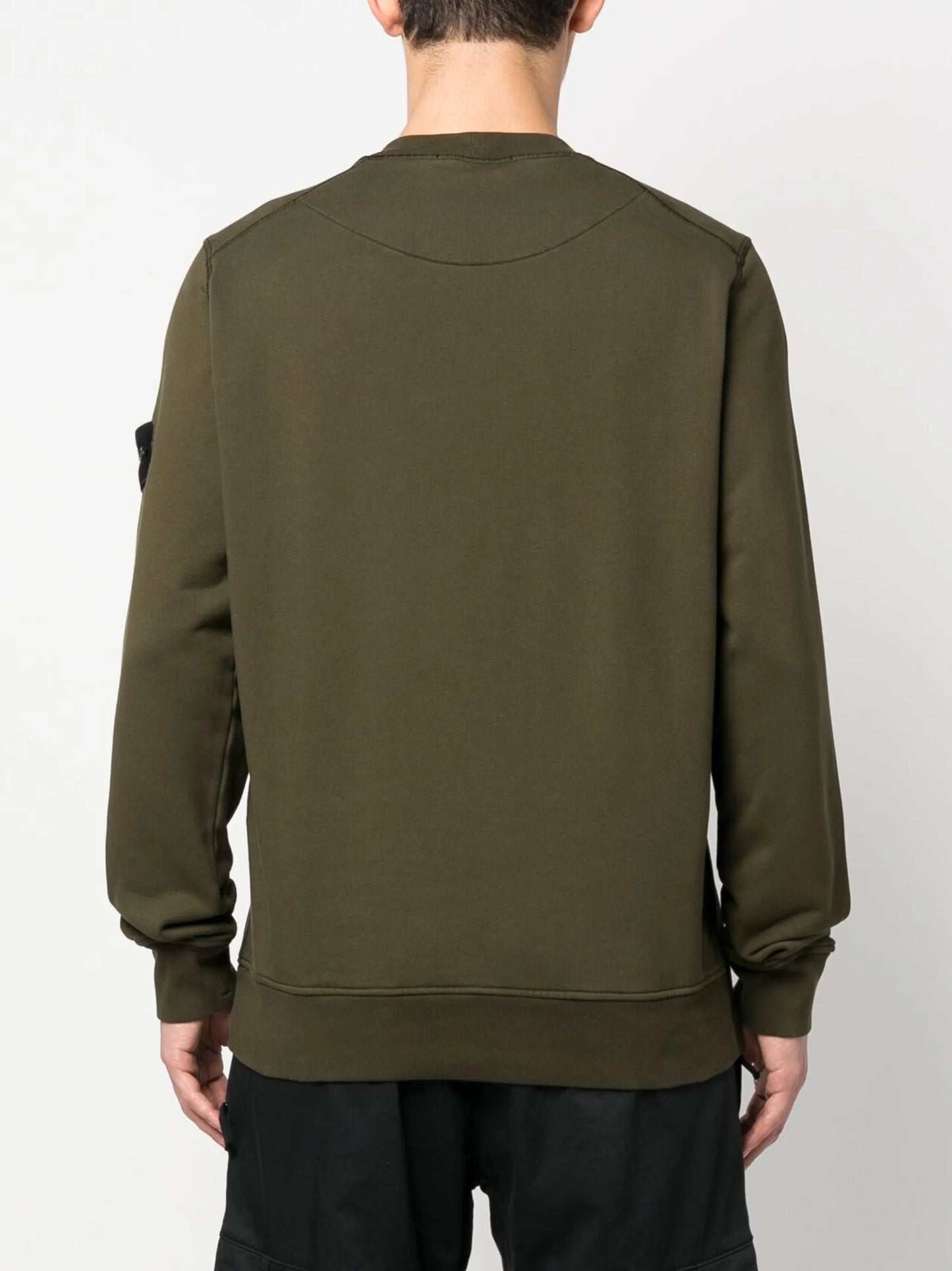 Compass-patch cotton sweatshirt