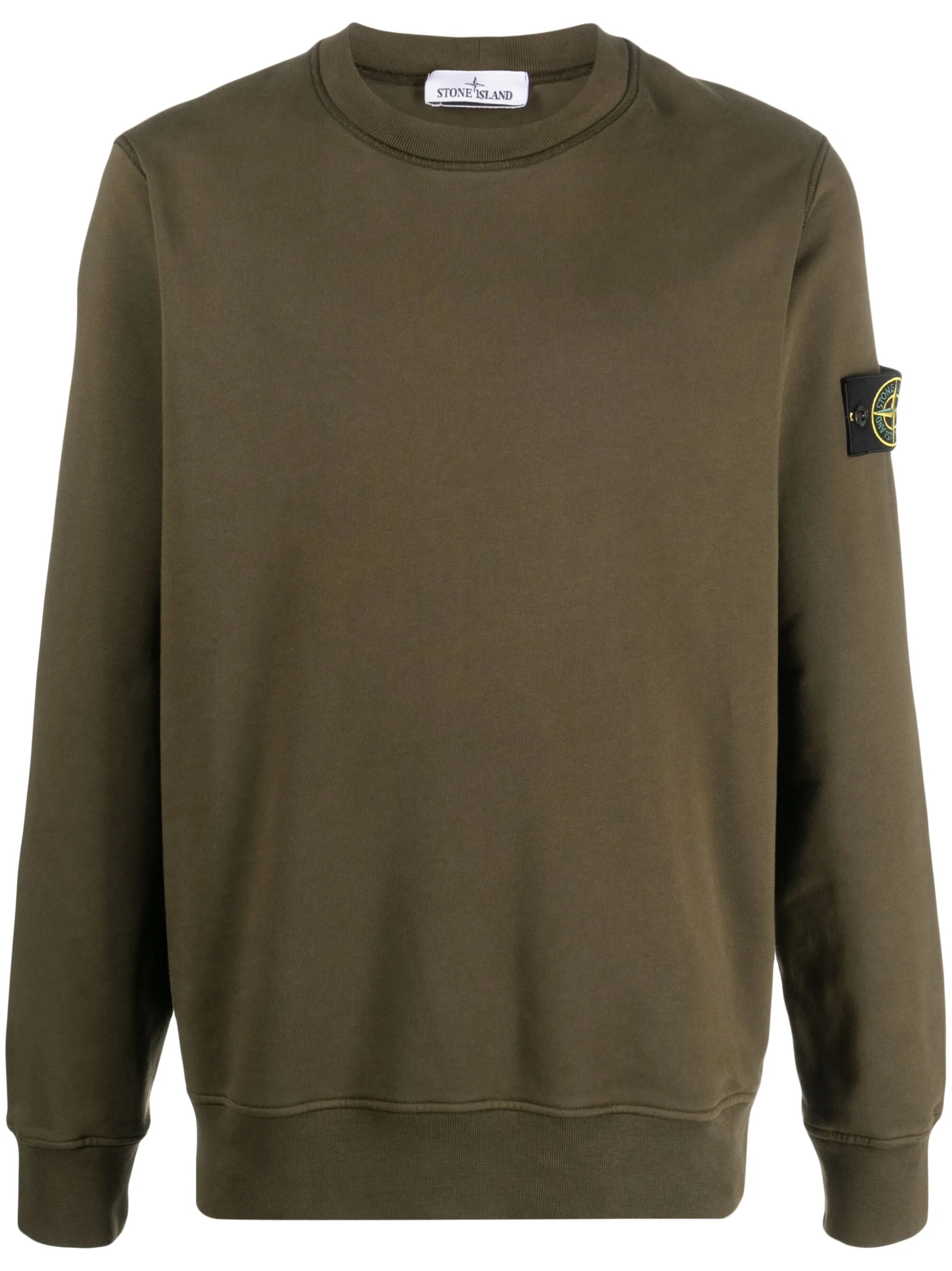 Compass-patch cotton sweatshirt