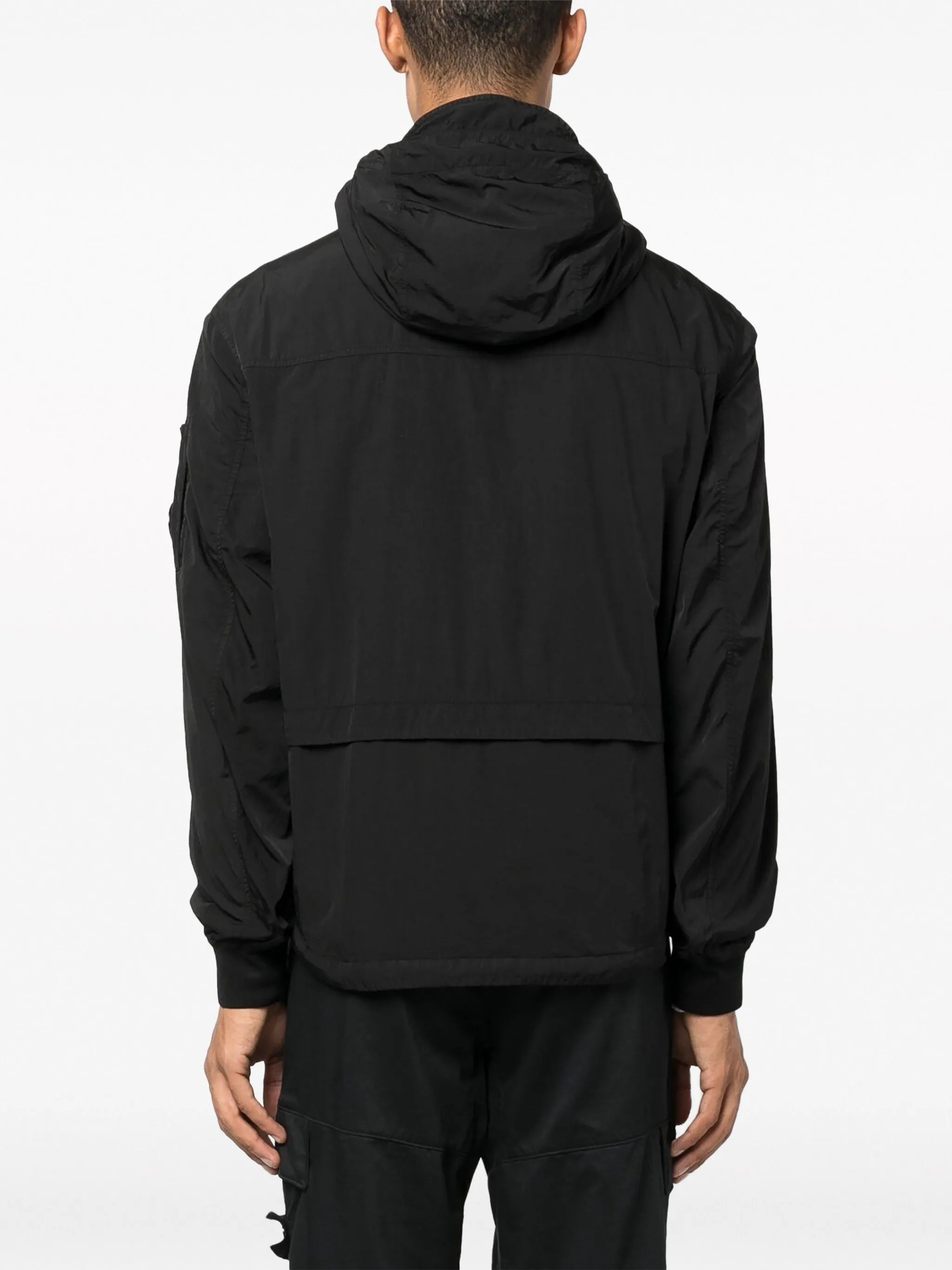 logo-plaque hooded jacket