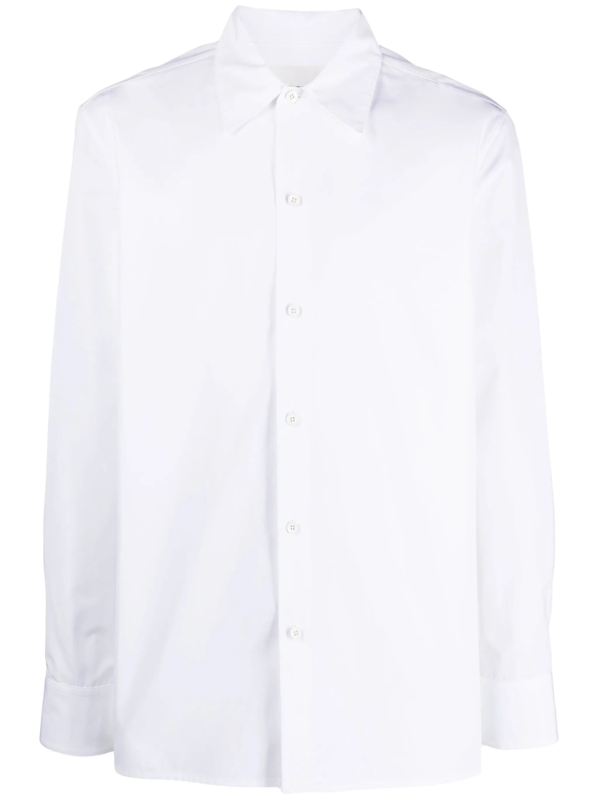 pointed-collar organic-cotton shirt